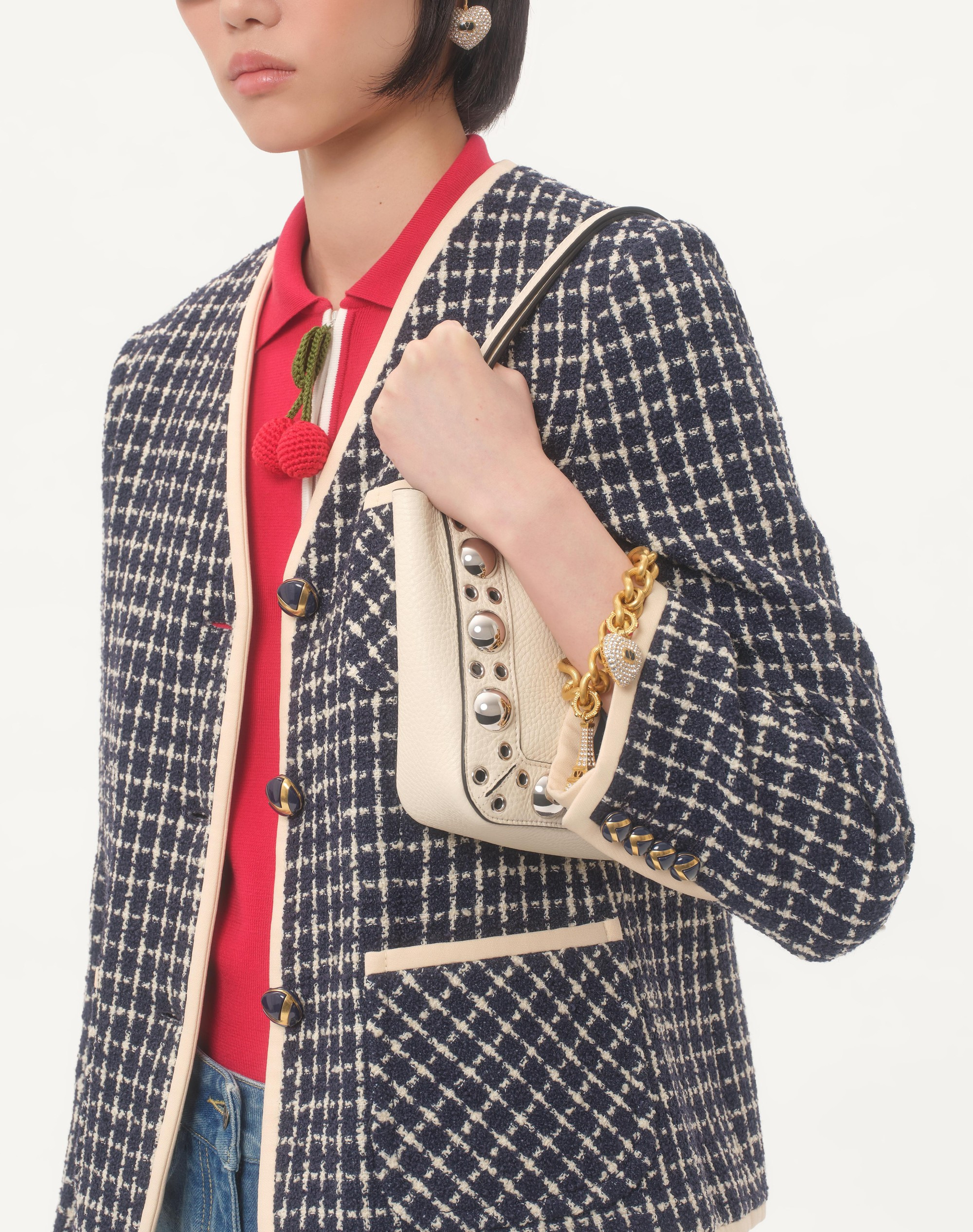 VALENTINO GARAVANI NELLCÔTE MINI SHOPPING BAG IN GRAINY CALFSKIN - 7
