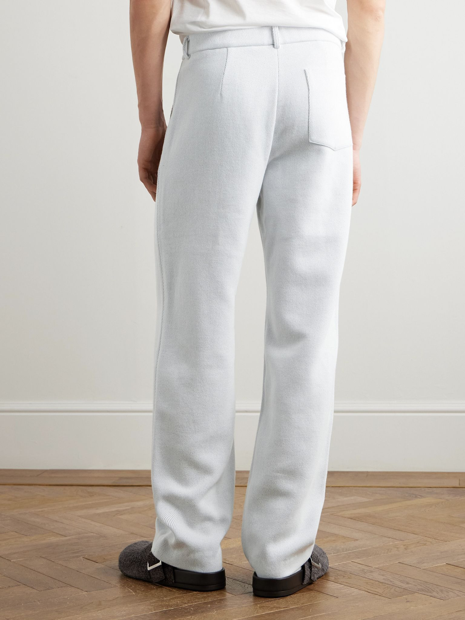 Explorer Straight-Leg Cashmere and Cotton-Blend Twill Trousers White - 4