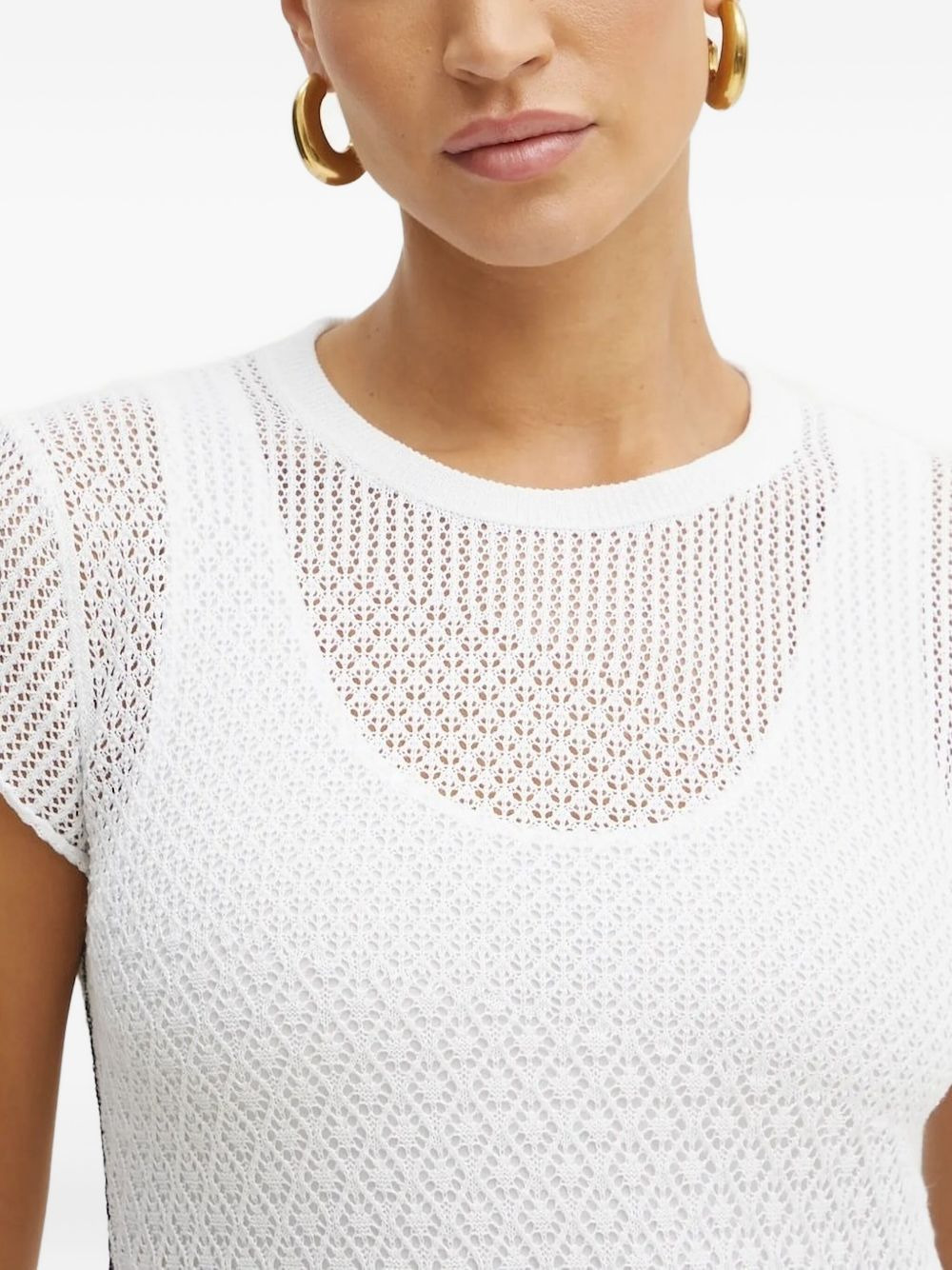 open-knit midi dress - 4