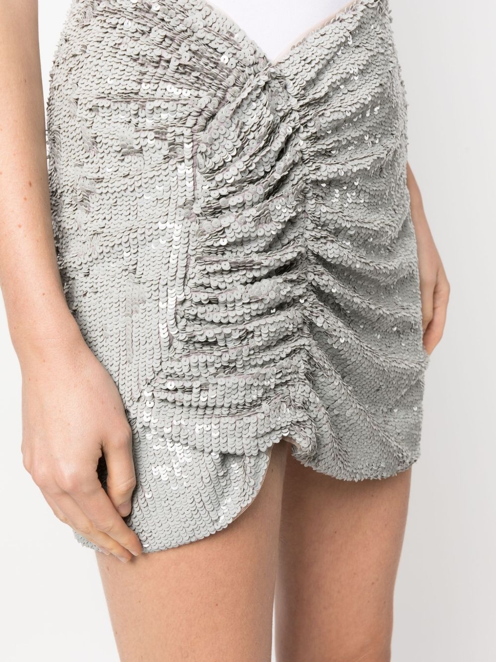 ruched-detail sequined miniskirt - 5