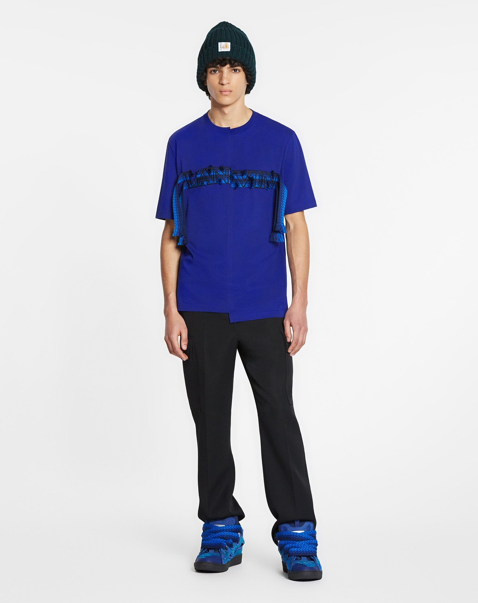 Lanvin ASYMMETRICAL CURB LACE T-SHIRT | REVERSIBLE