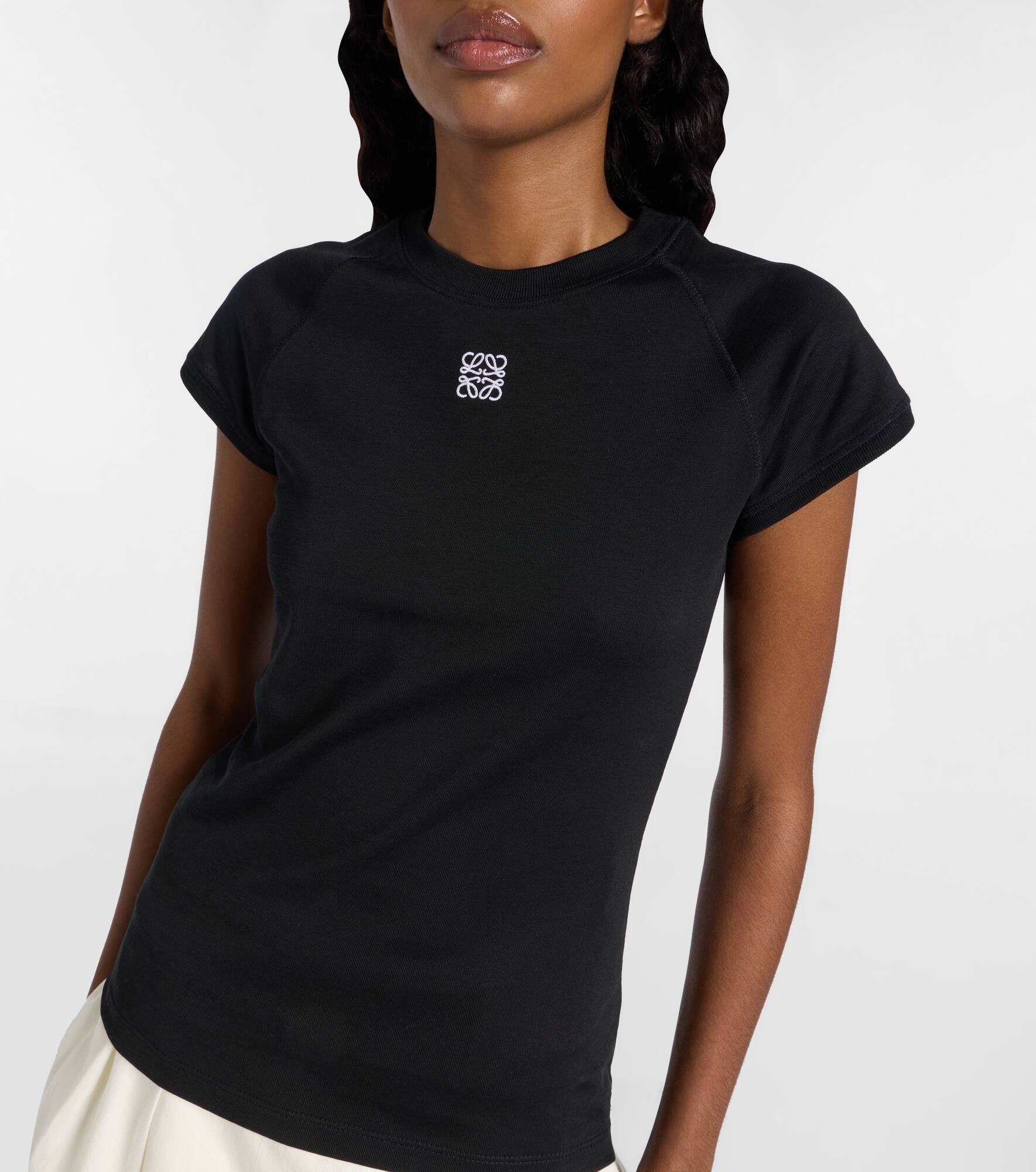Anagram cotton-blend jersey T-shirt - 5