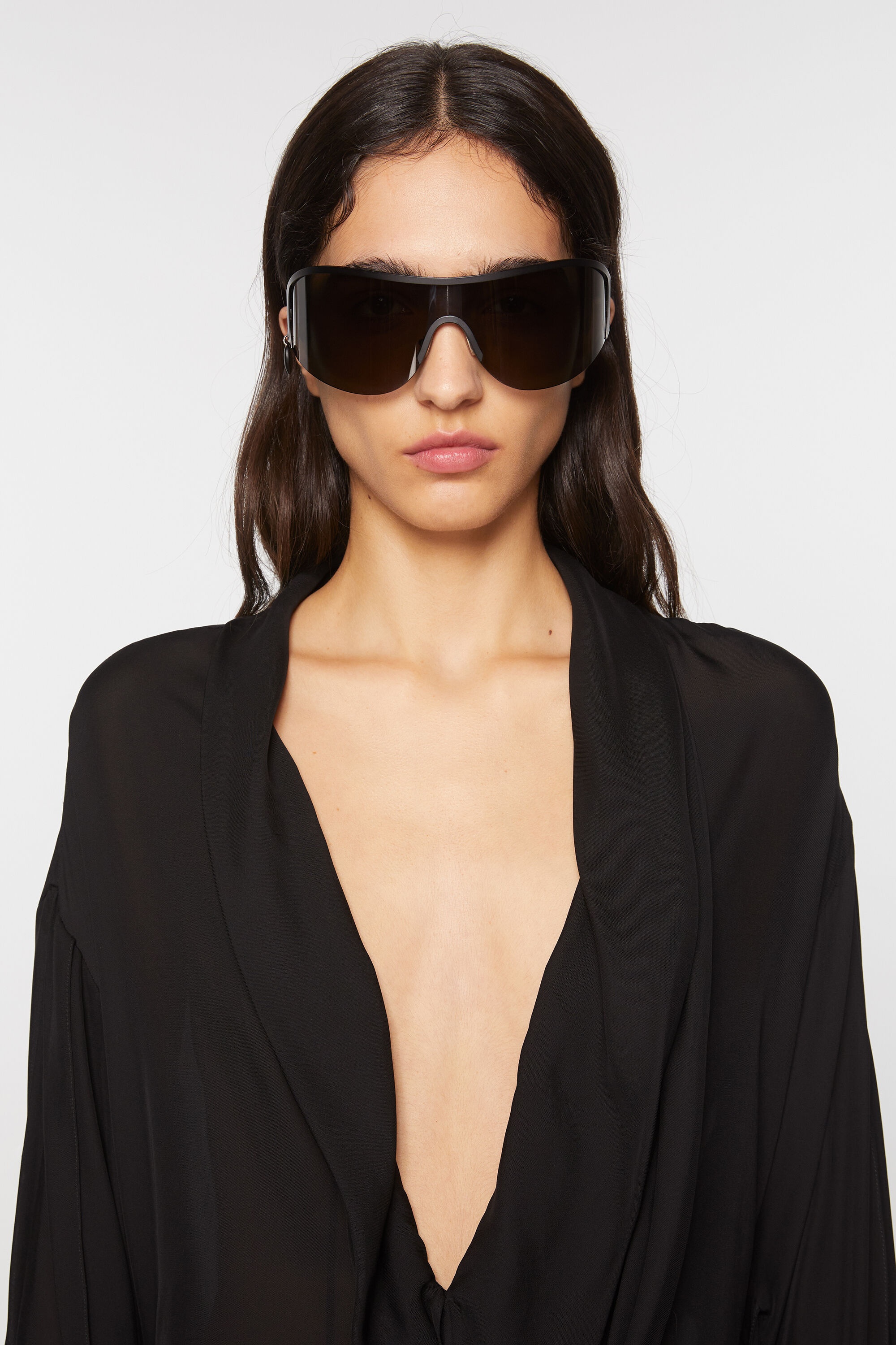 Dress draped scarf - Black - 5