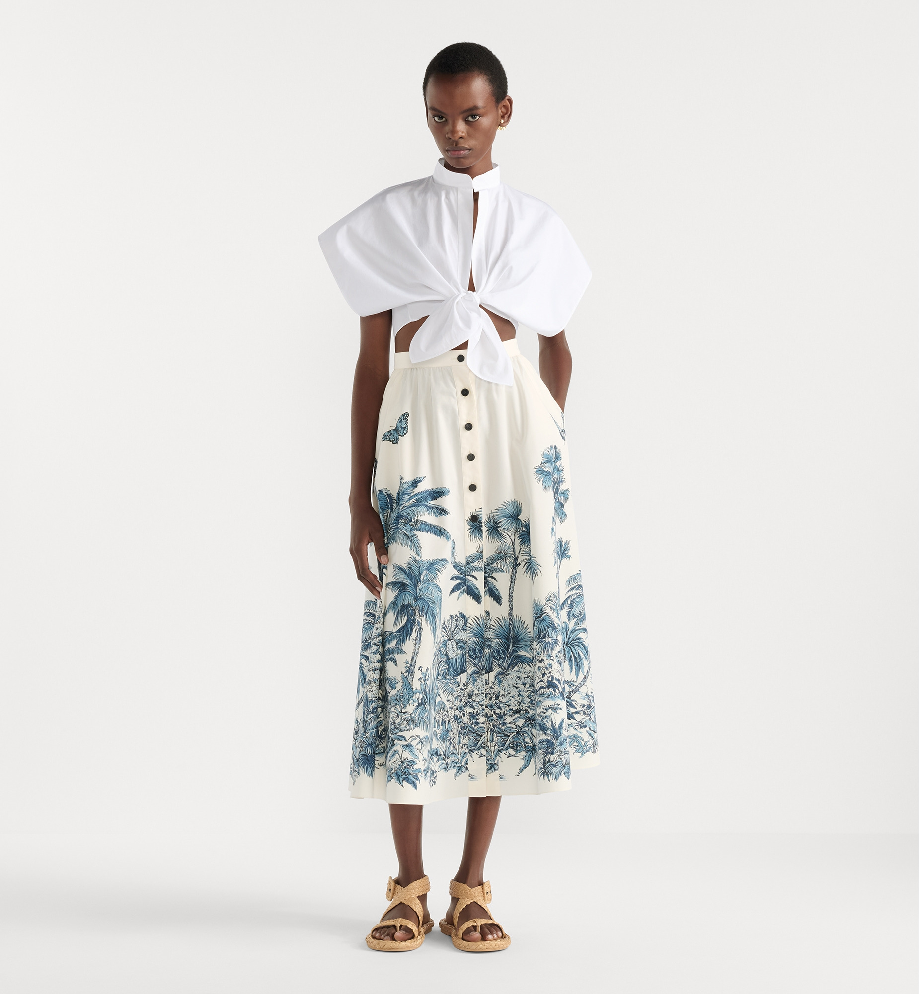 Dioriviera Mid-Length Flared Skirt - 2
