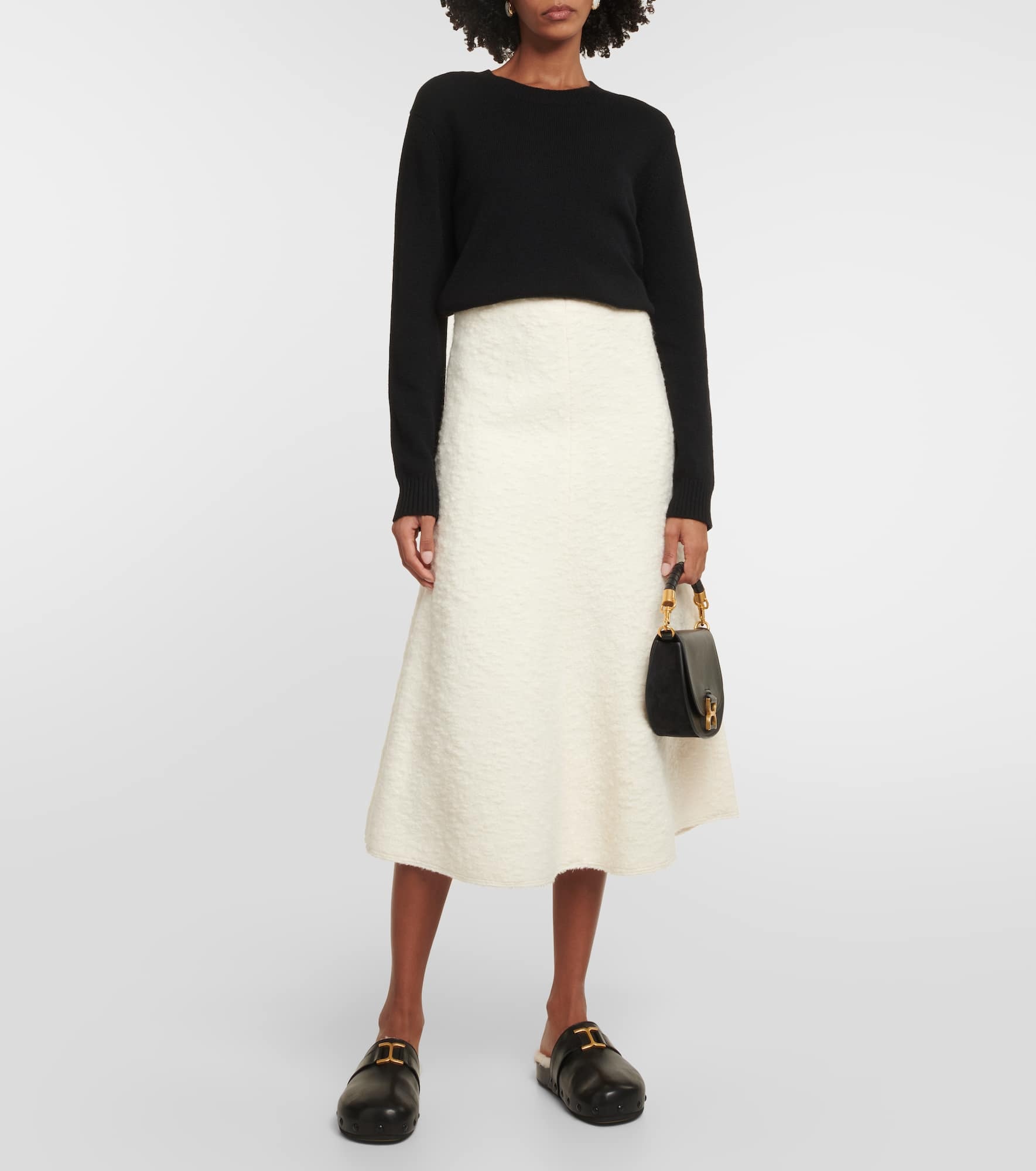 Marcie leather and shearling slippers - 2