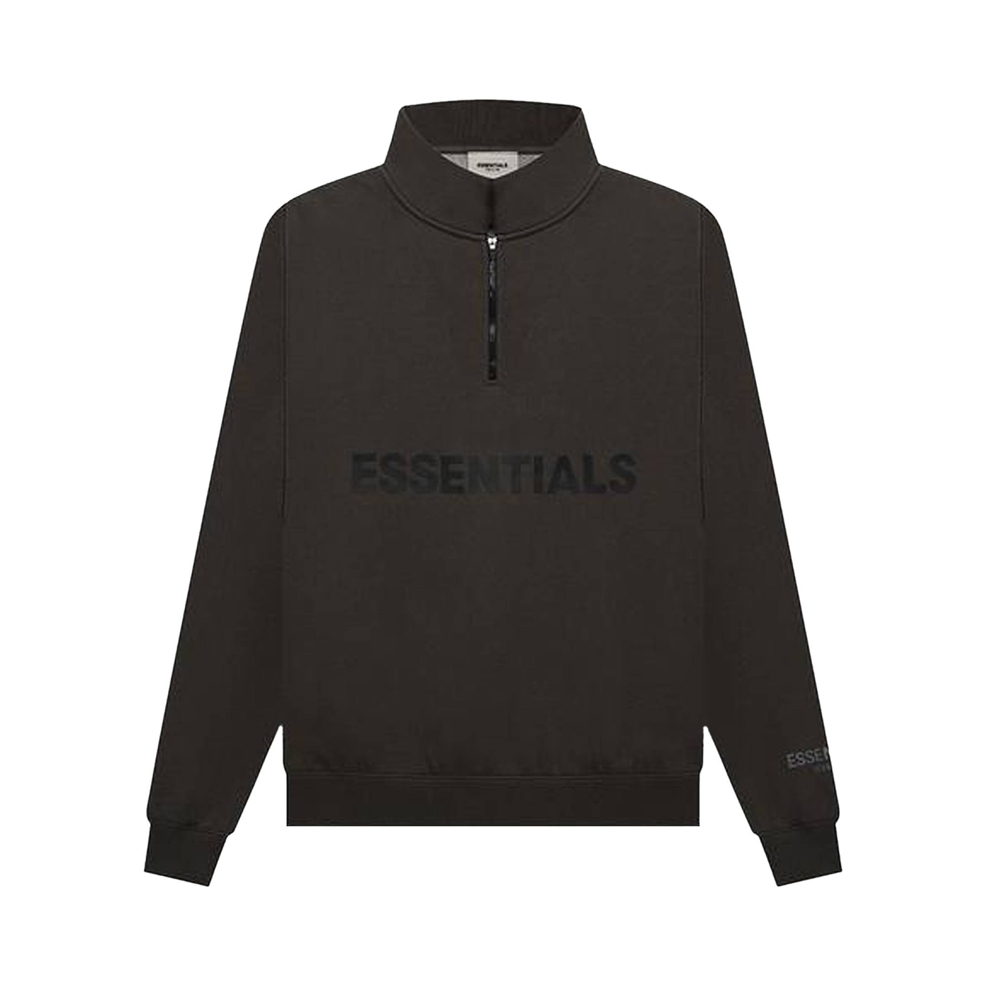 Fear of God Essentials Half Zip Pullover Sweater 'Black' - 1