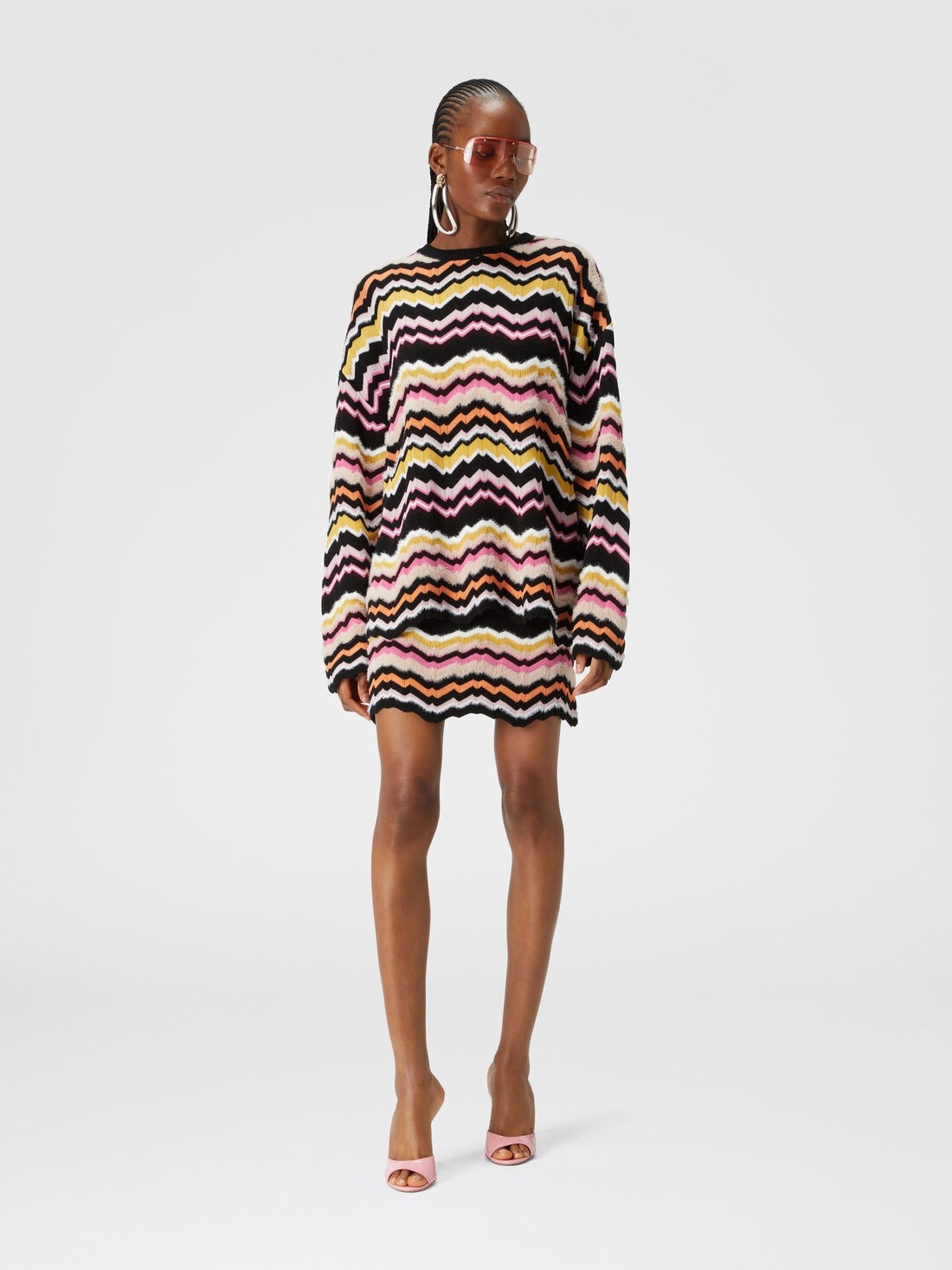 Mini skirt with zigzag Greek motif - 2