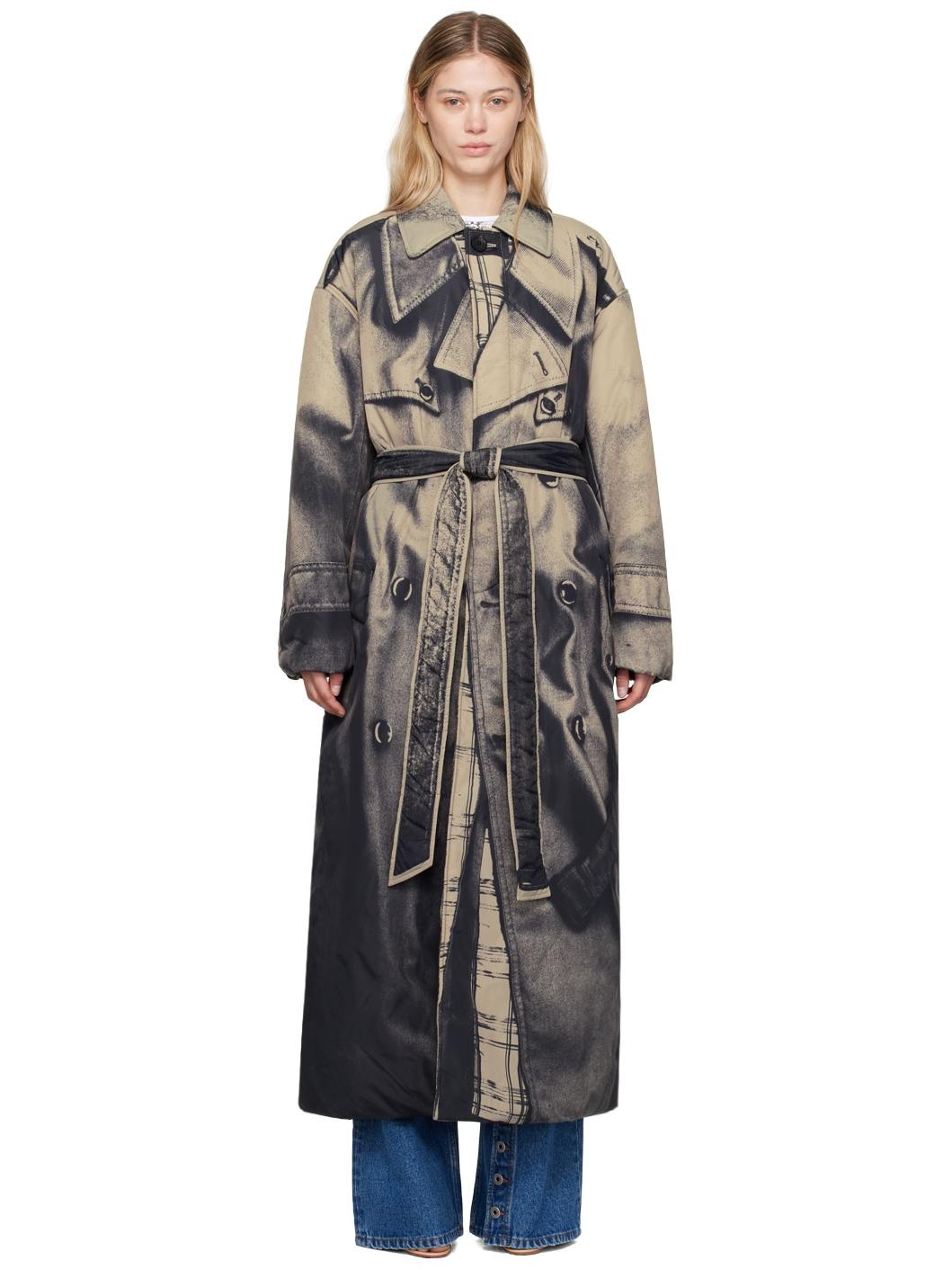 Beige 'The Trompe L'œil' Trench Coat - 1