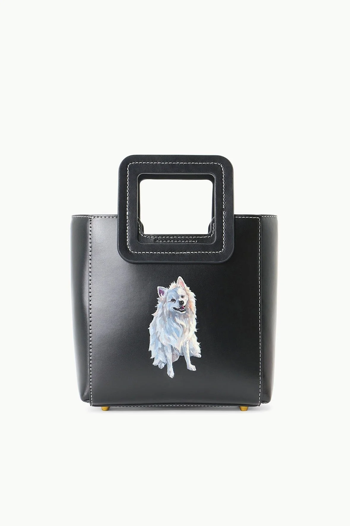 STAUD CUSTOM MINI SHIRLEY LEATHER BAG | BLACK - 1