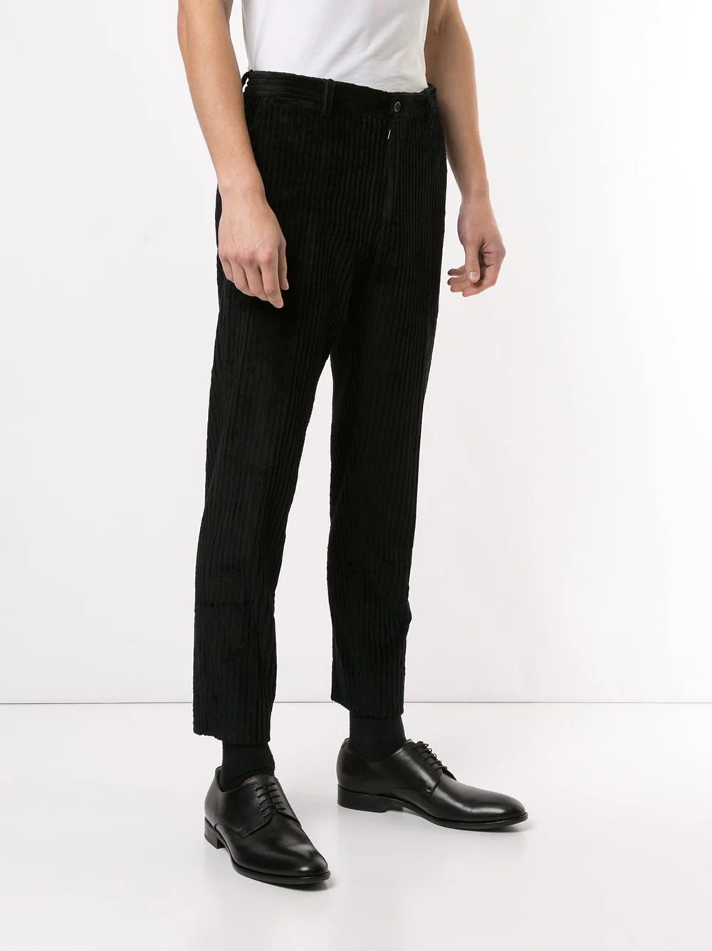 corduroy tapered trousers - 3