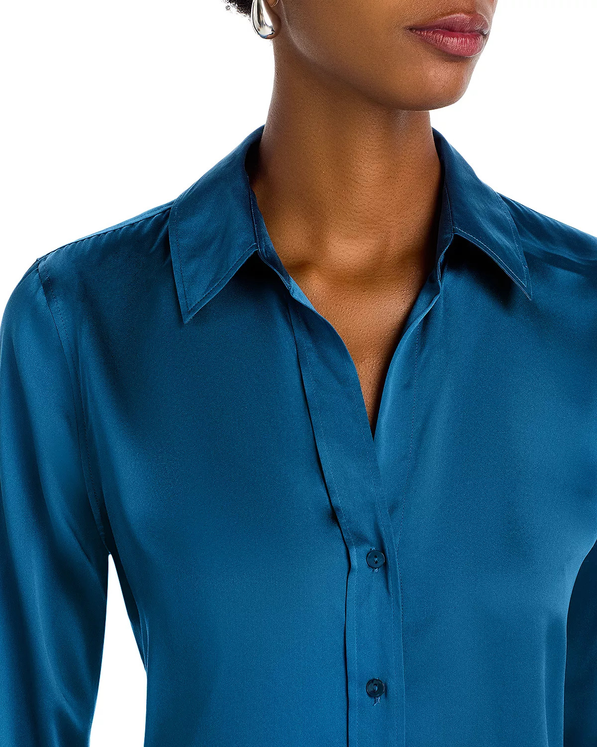 Dani Silk Charmeuse Blouse - 4