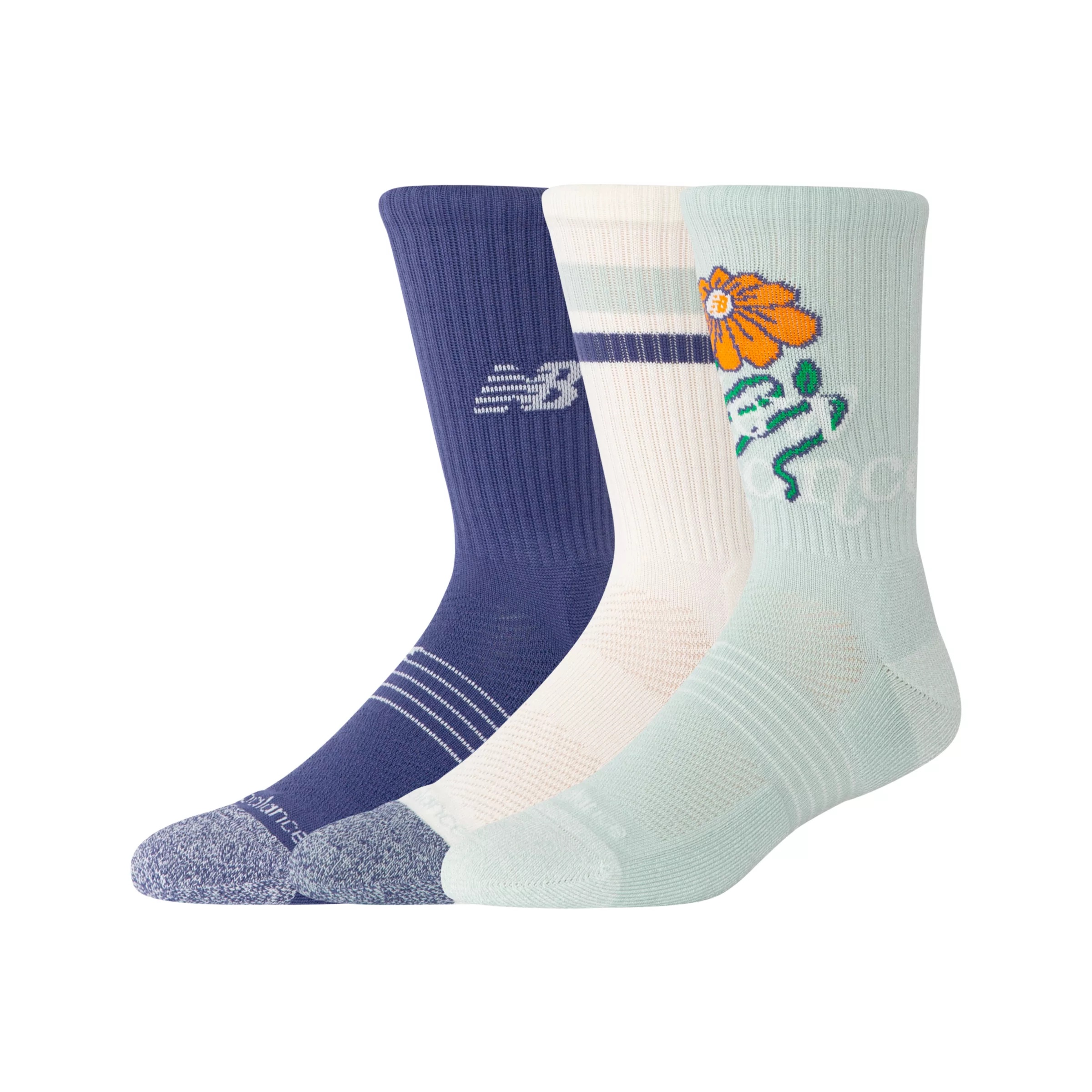 Unisex Active Graphic Crew Socks 3 Pack - 1