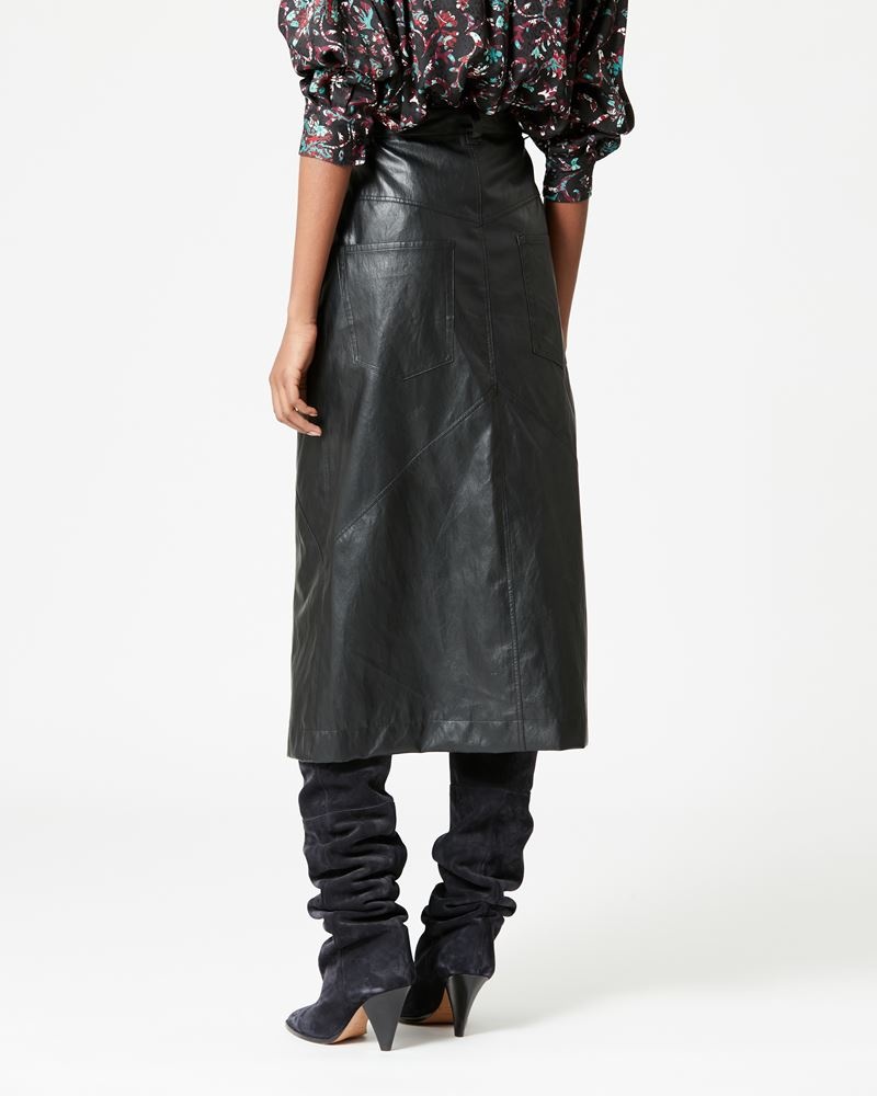 CECILIA FAUX-LEATHER MAXI SKIRT - 5