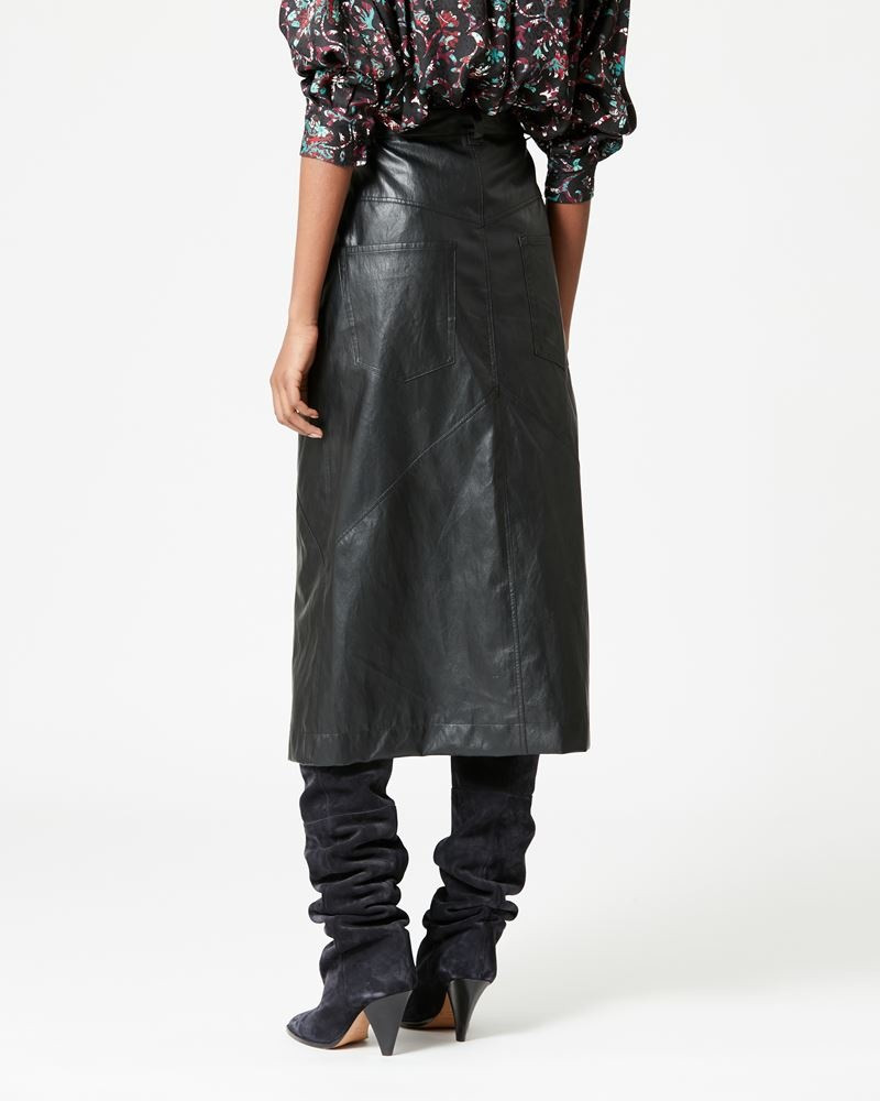 CECILIA FAUX-LEATHER MAXI SKIRT 5