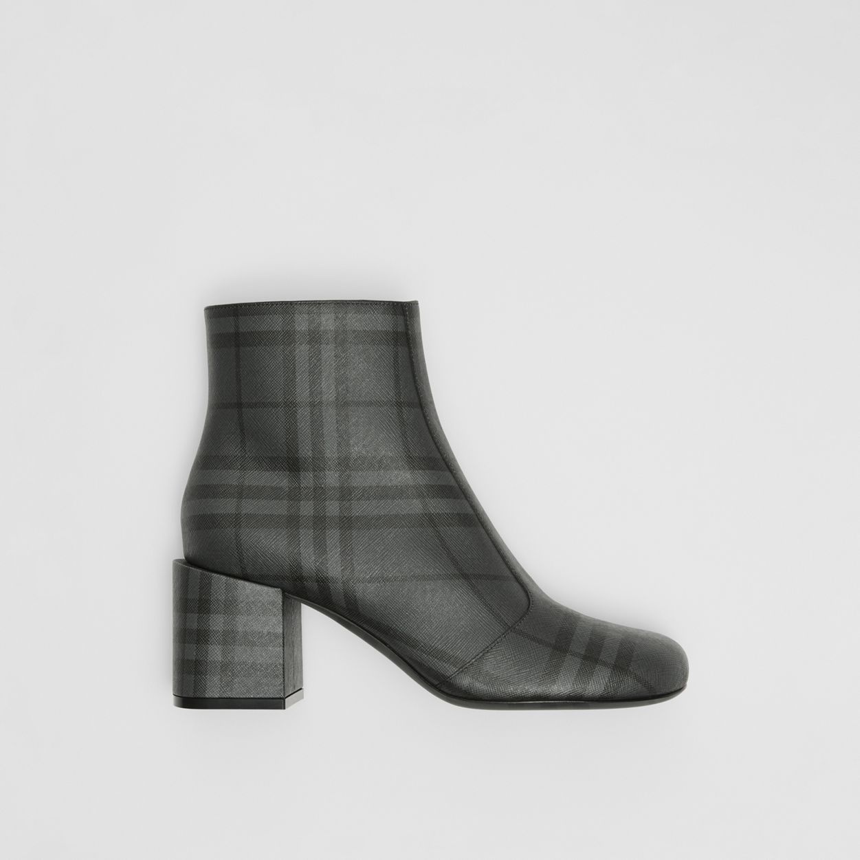 Vintage Check Block-heel Ankle Boots - 7