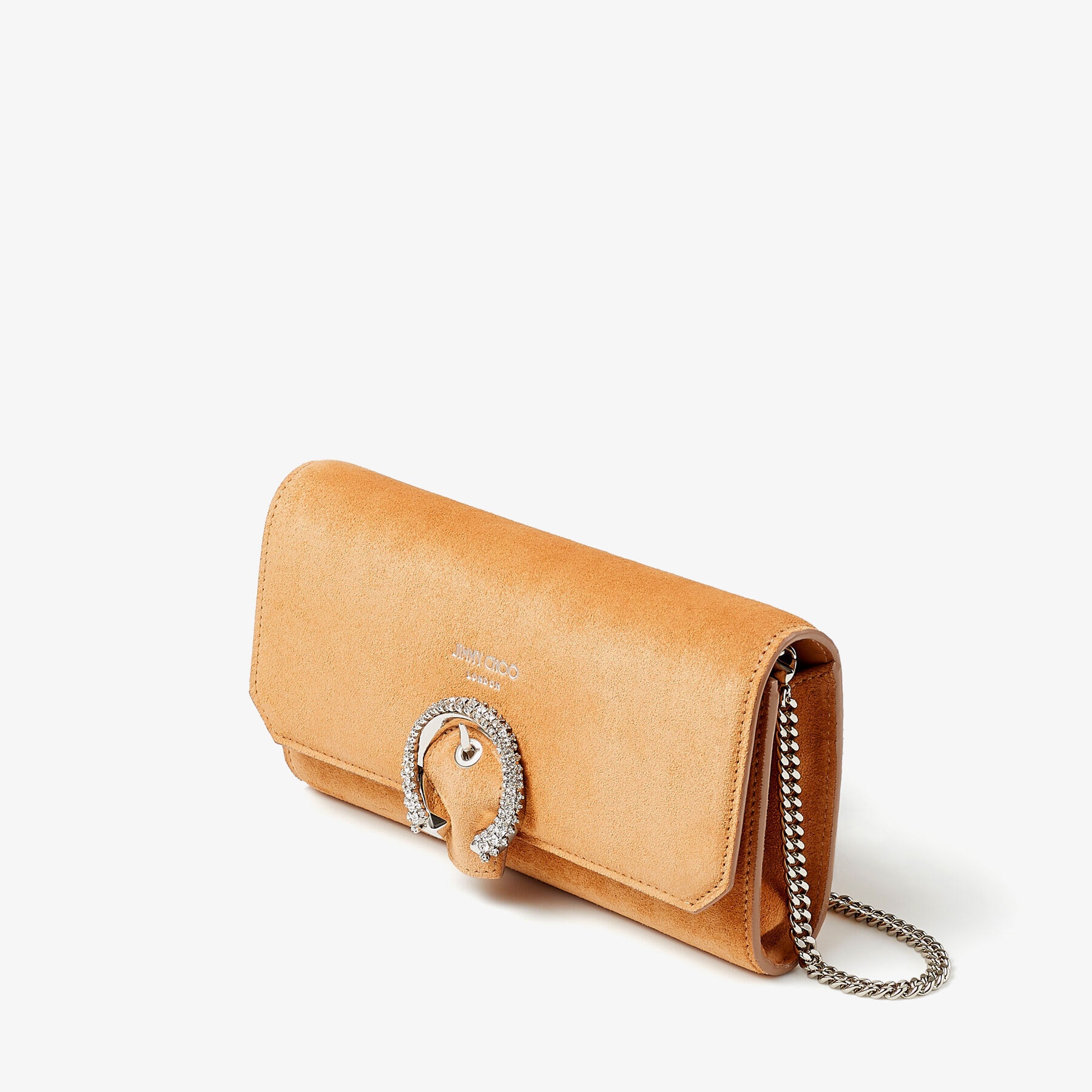 Wallet W/chain
Caramel Suede Mini Bag with Crystal Buckle - 3