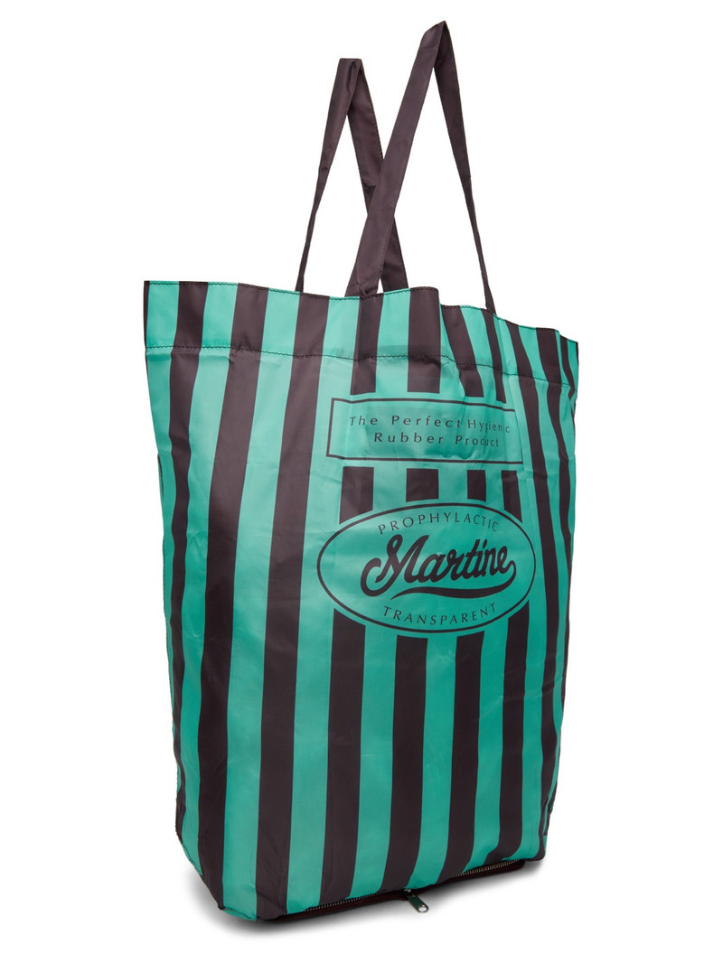 Green Stripes Wallet Tote 3