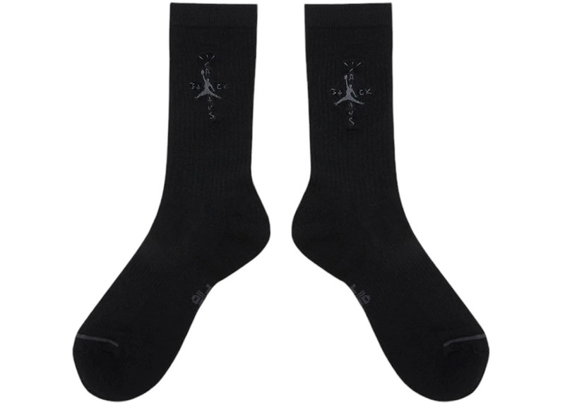 Jordan Jordan x Travis Scott Crew Sock Black outlook