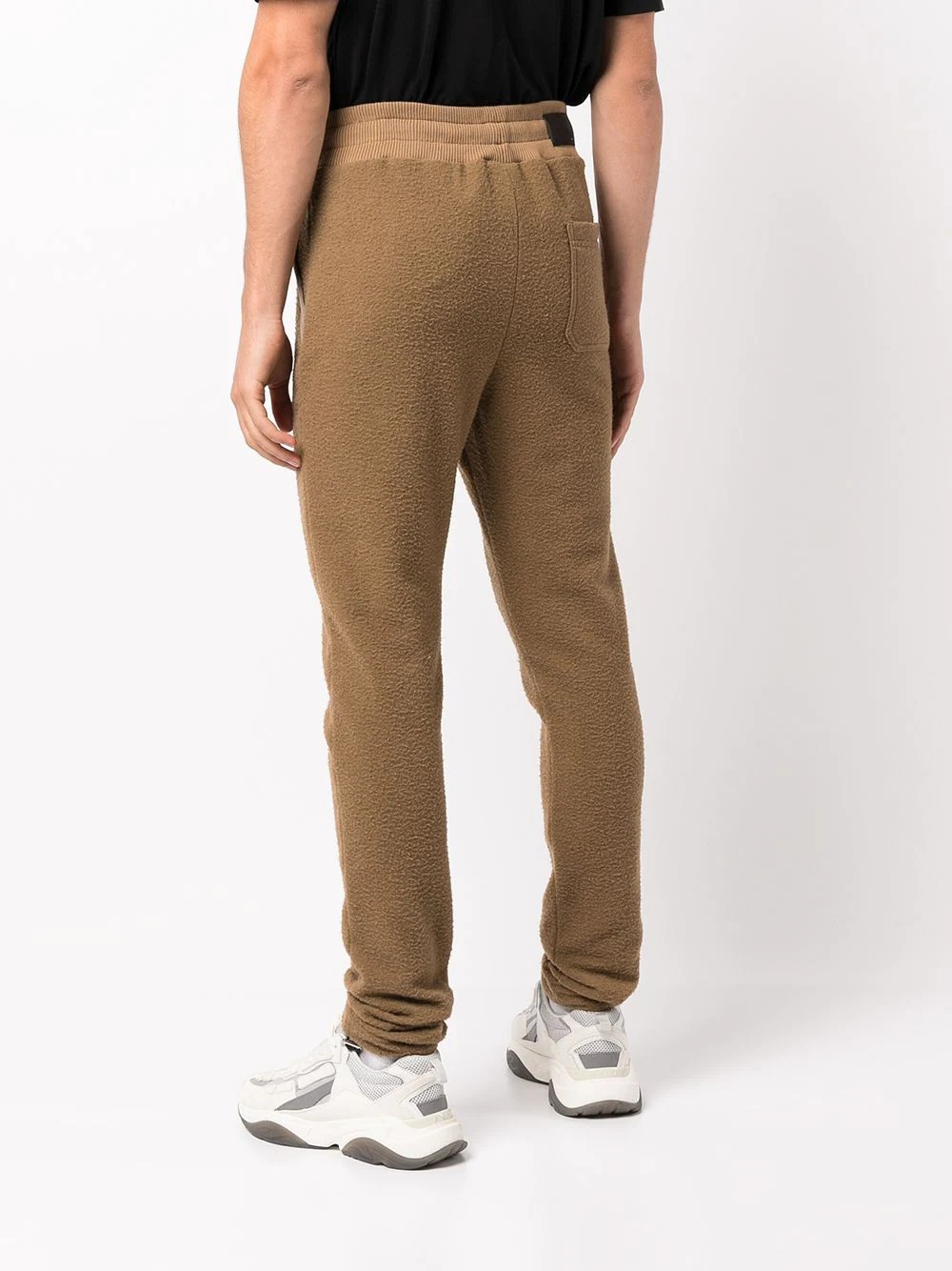 fleece drawstring-waist track pants - 4