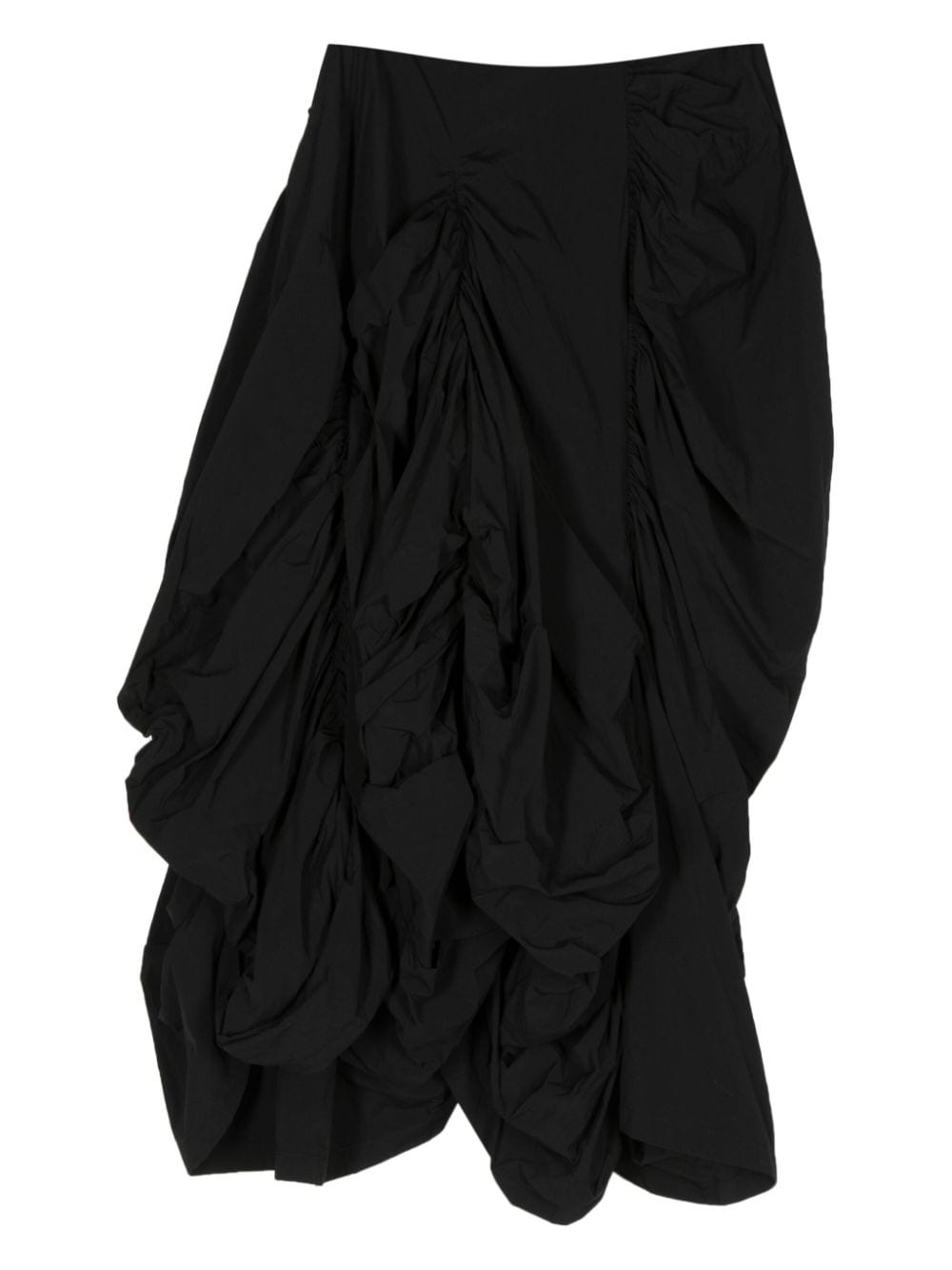 asymmetric draped midi skirt - 2