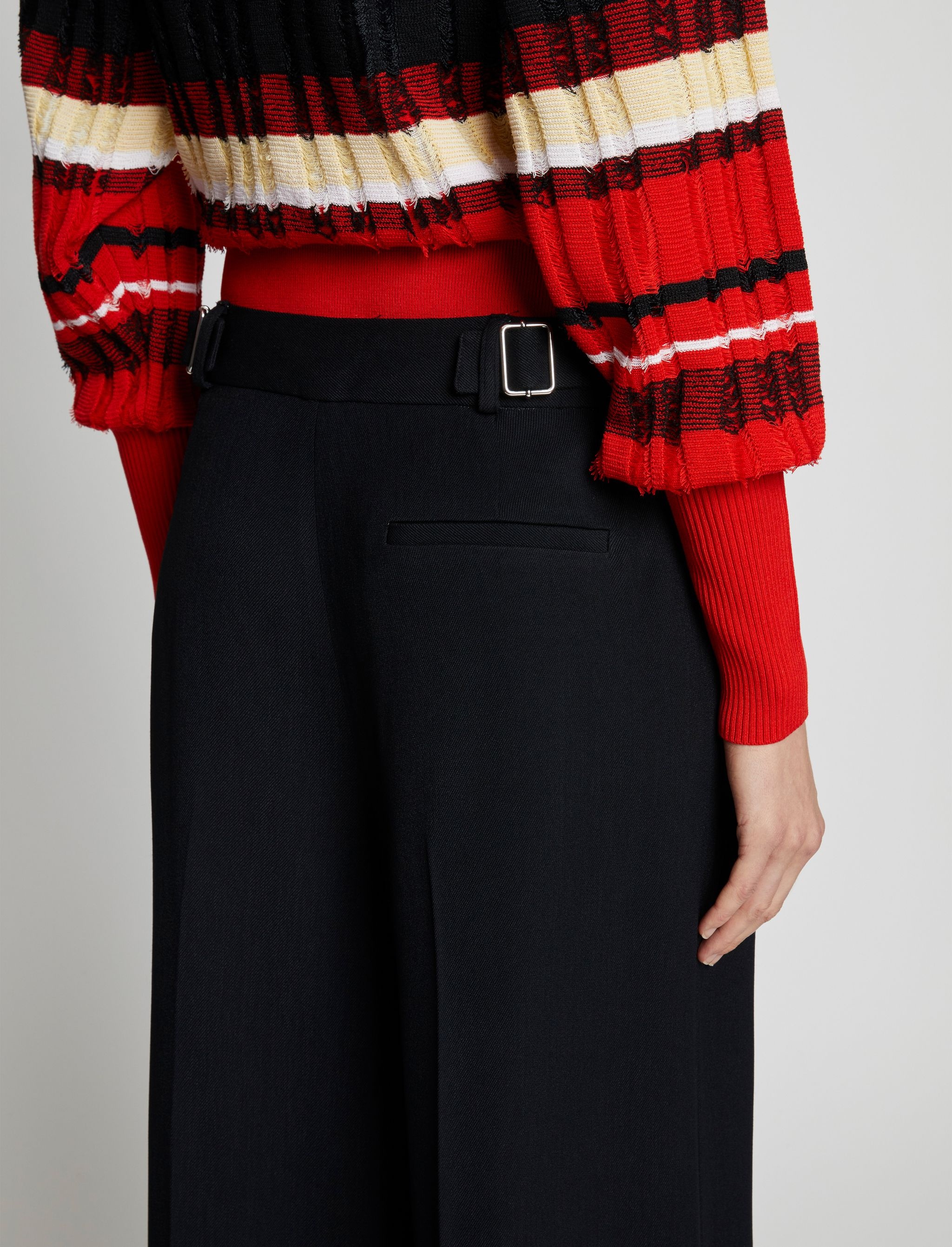 Textured Viscose Crepe Pants - 2