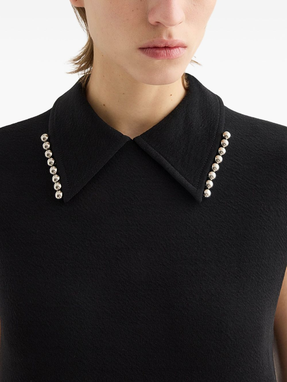 Peter Pan-collar studded dress - 3