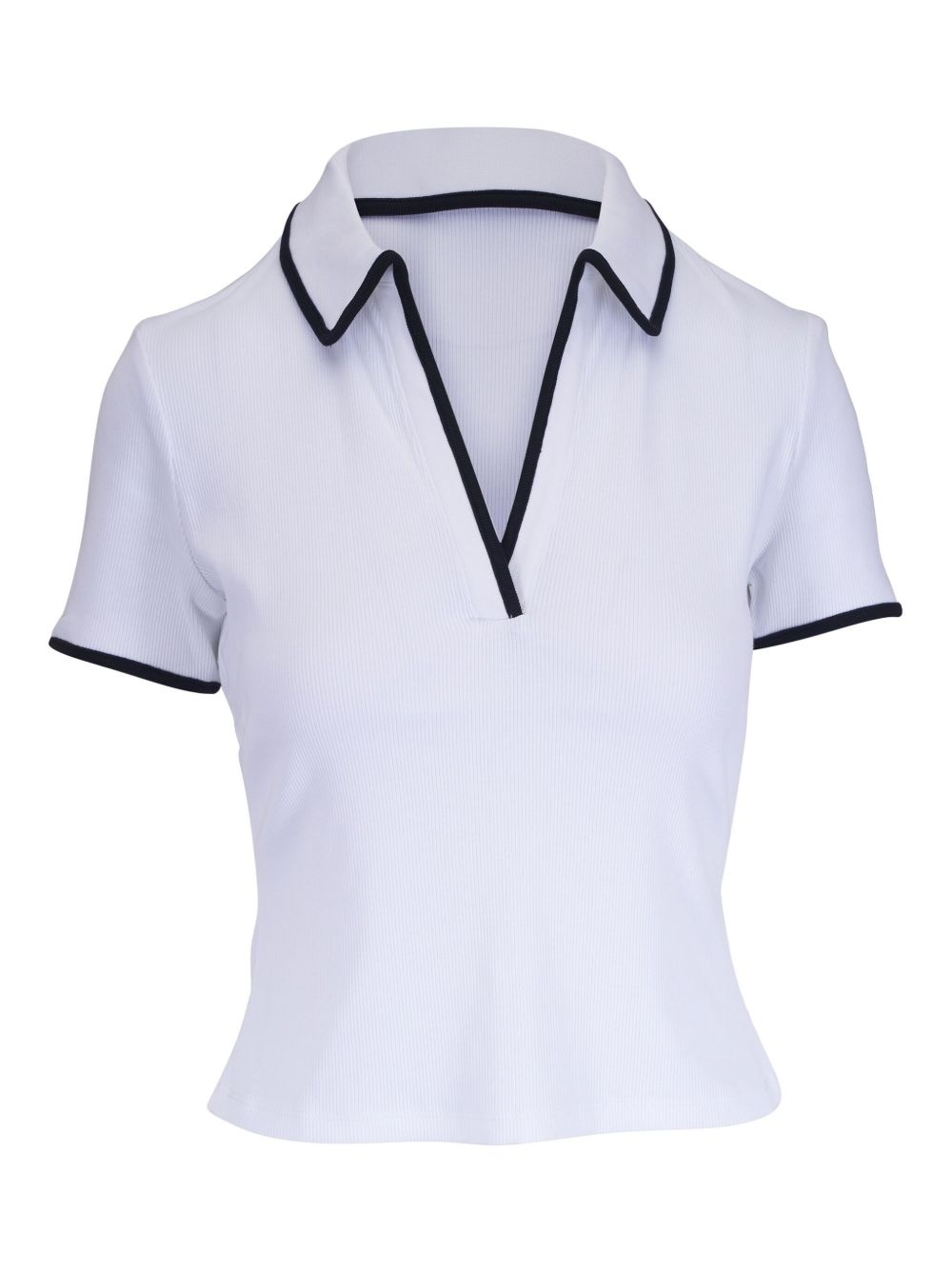 contrasting-trim polo top - 1