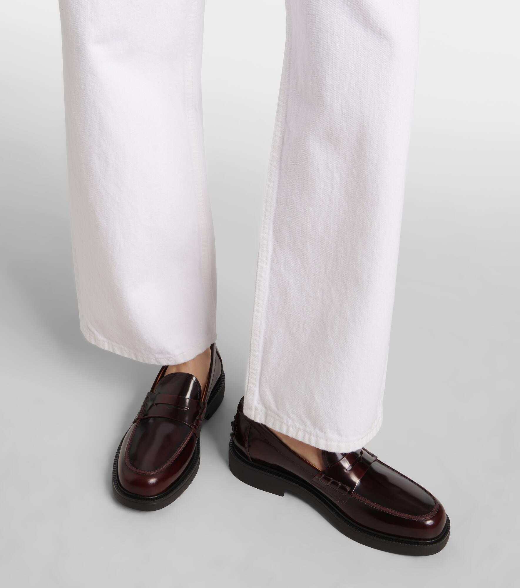 Leather penny loafers - 4