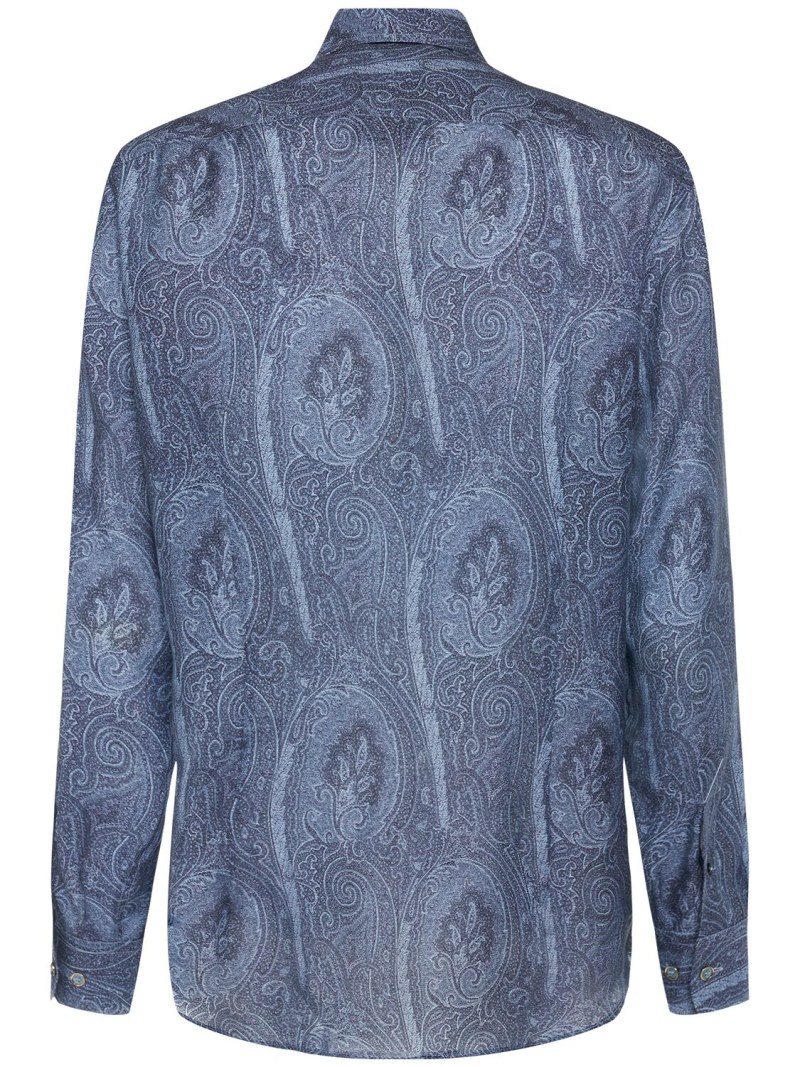 Paisley print lyocell & silk shirt - 4