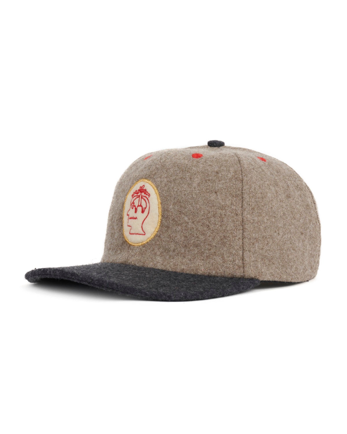 Brooks Brother California Wool Flannel Hat - Taupe/Grey 3