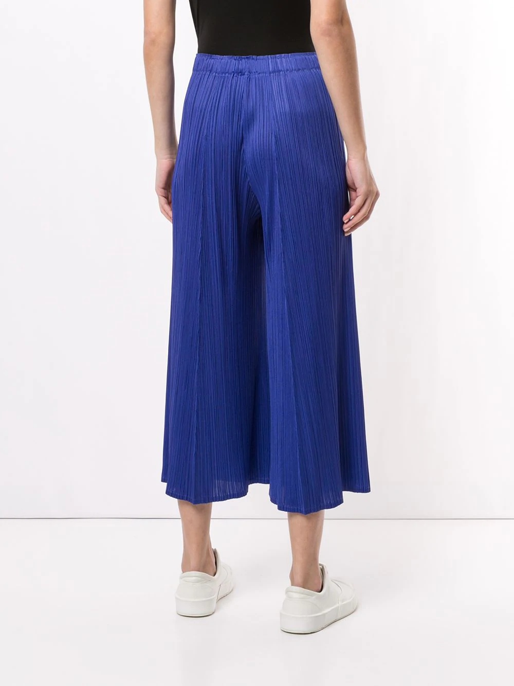 wide leg pleat detail trousers - 4