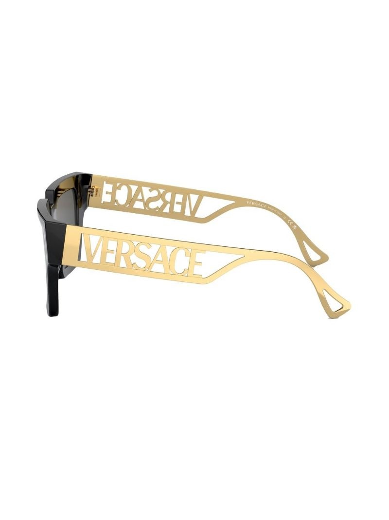 logo-embossed square-frame sunglasses - 3