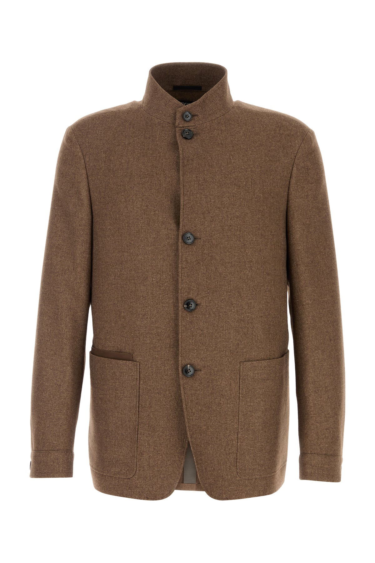 Chocolate wool blend blazer - 1