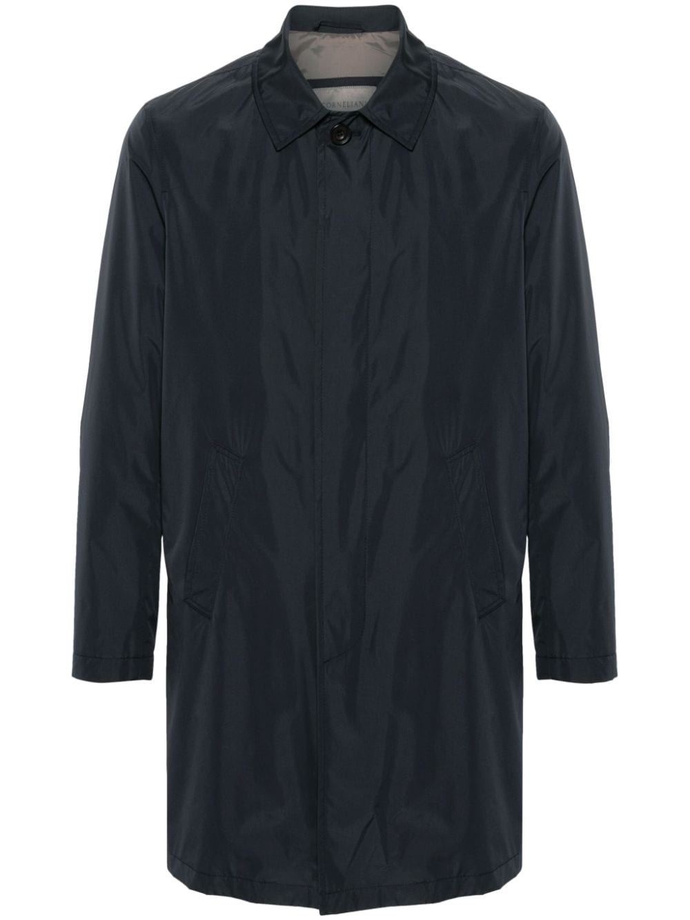 spread-collar buttoned raincoat - 1