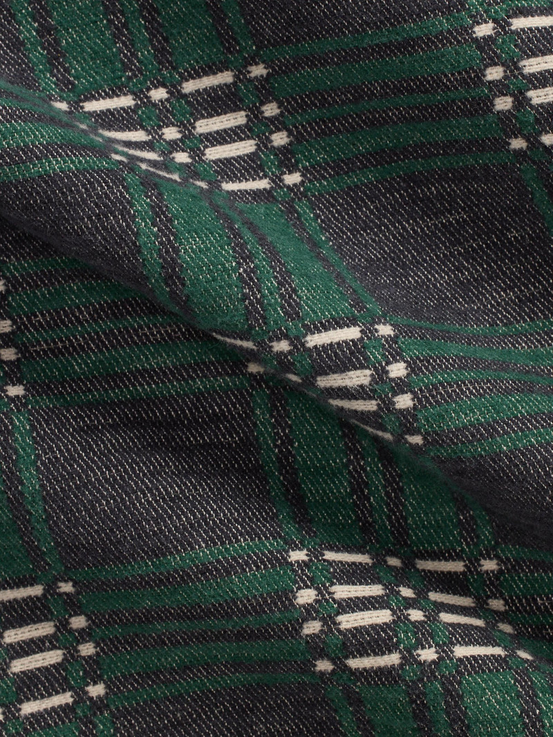 Men's Two-Sided Jacquard Flannel Shirt - Forest Black Jacquard 6
