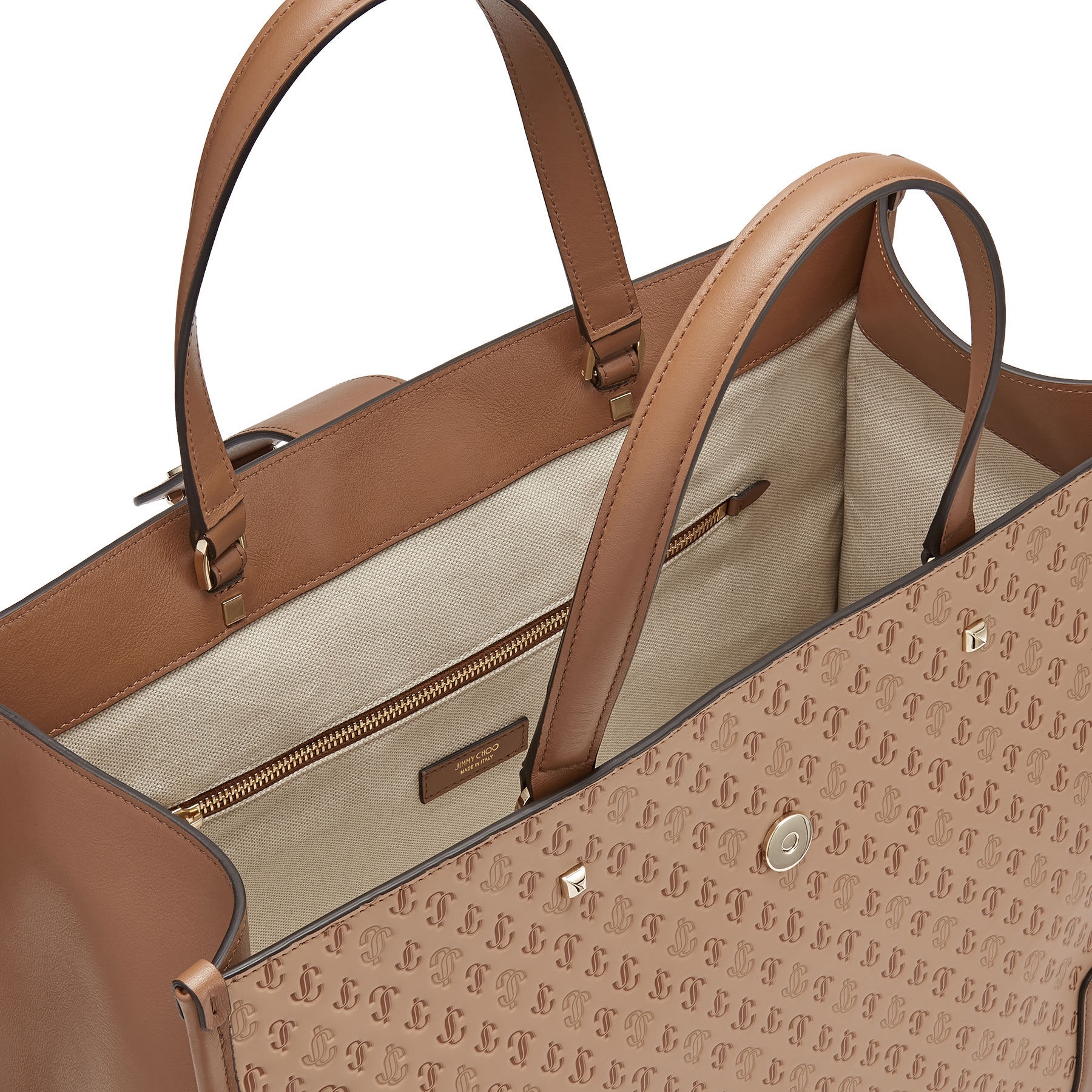 Varenne Tote L
Caramel JC Monogram Pattern and Leather Tote Bag - 5