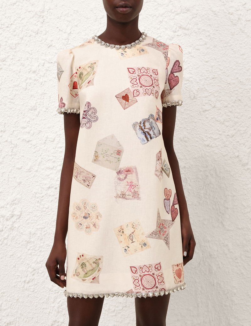 Zimmermann HYPNOTIC JEWELLED SHIFT DRESS outlook
