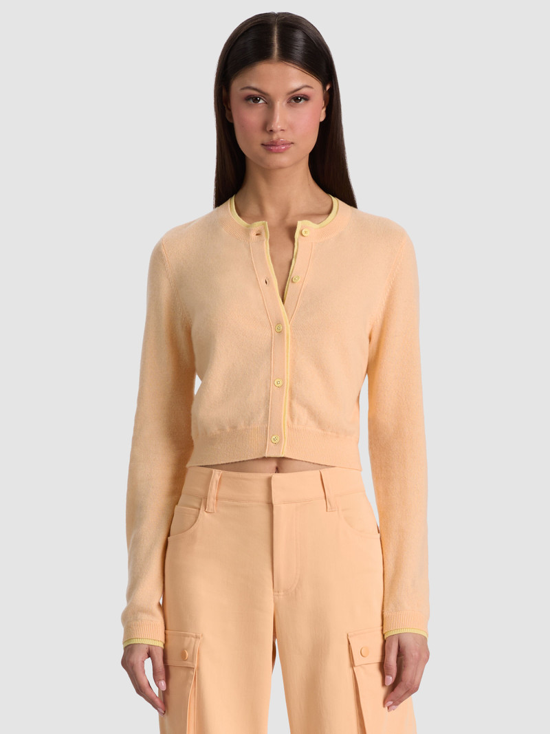 DOLLIE TWO TONE CASHMERE CARDIGAN 2