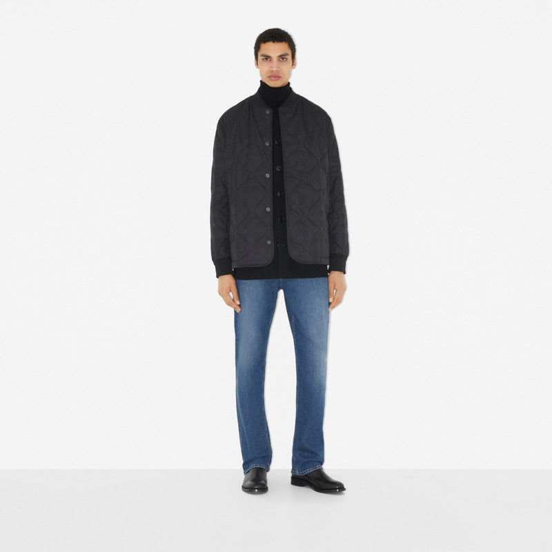 Burberry Quilted Check Nylon Bomber Jacket outlook