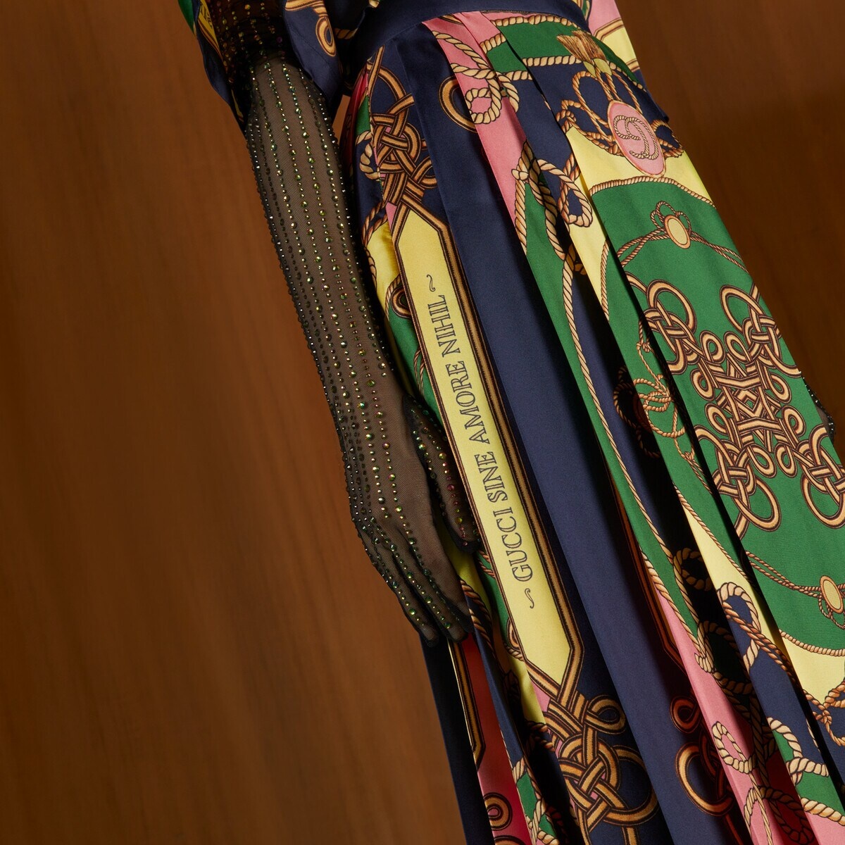 Silk skirt with torchon print - 3