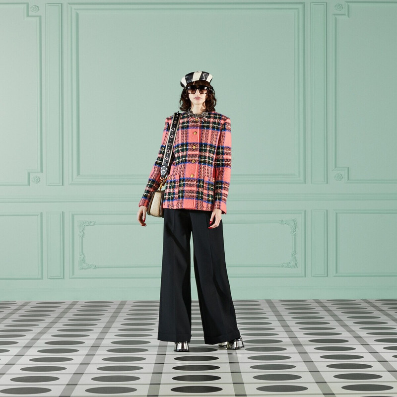 GUCCI Tartan wool jacket outlook