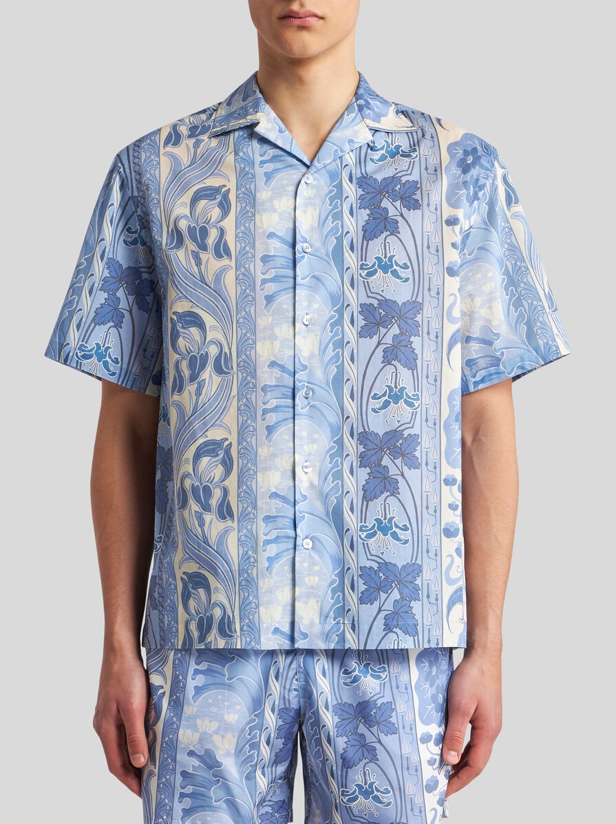 PRINTED COTTON BOWLING SHIRT - 2