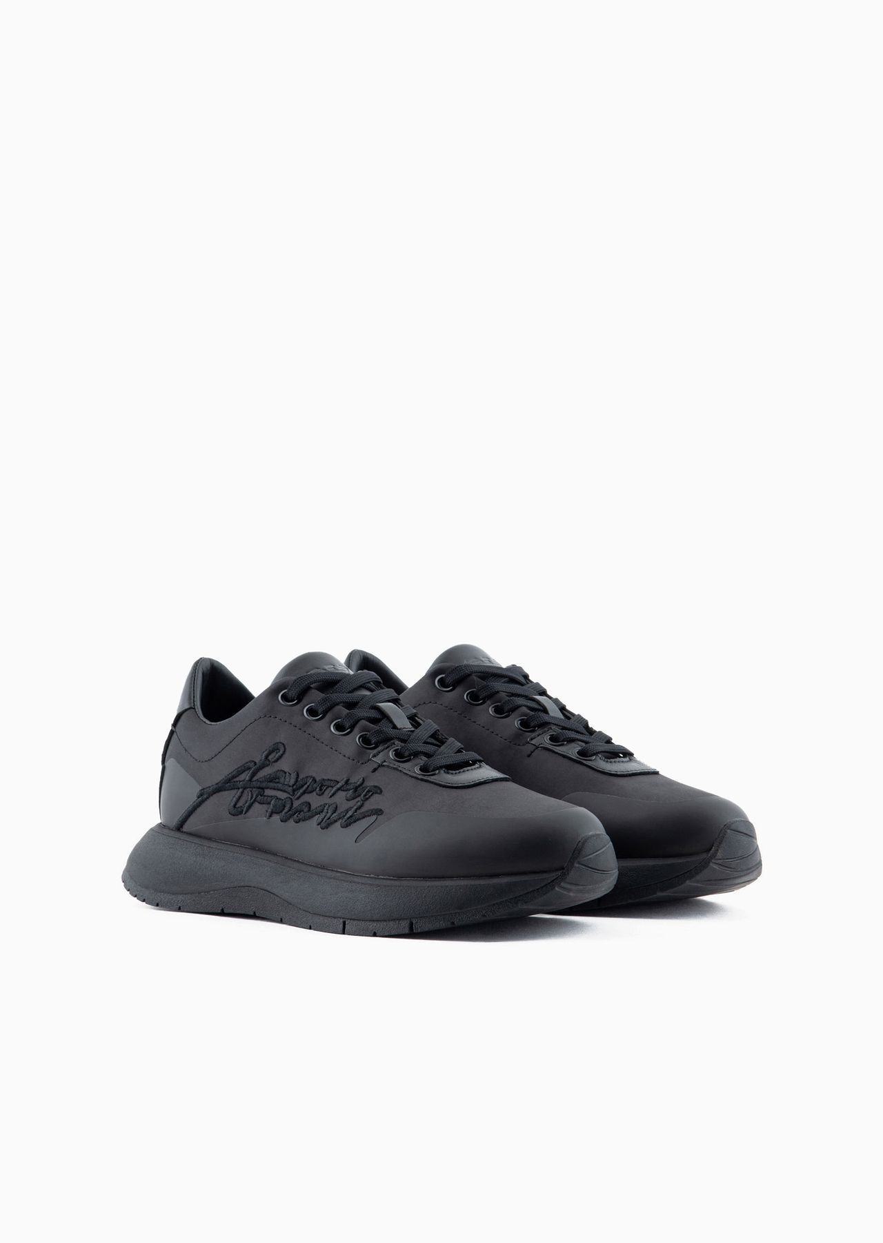 Nylon sneakers with Travel Essentials signature logo embroidery - 3
