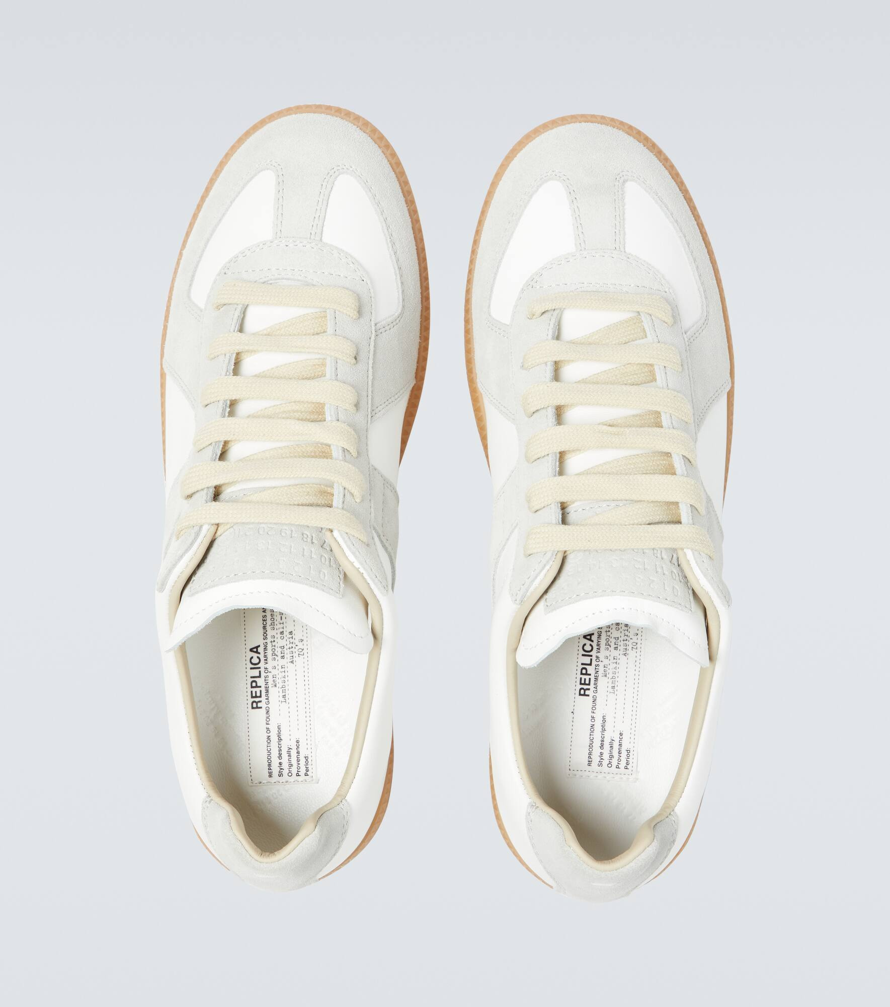Replica leather and suede sneakers - 4