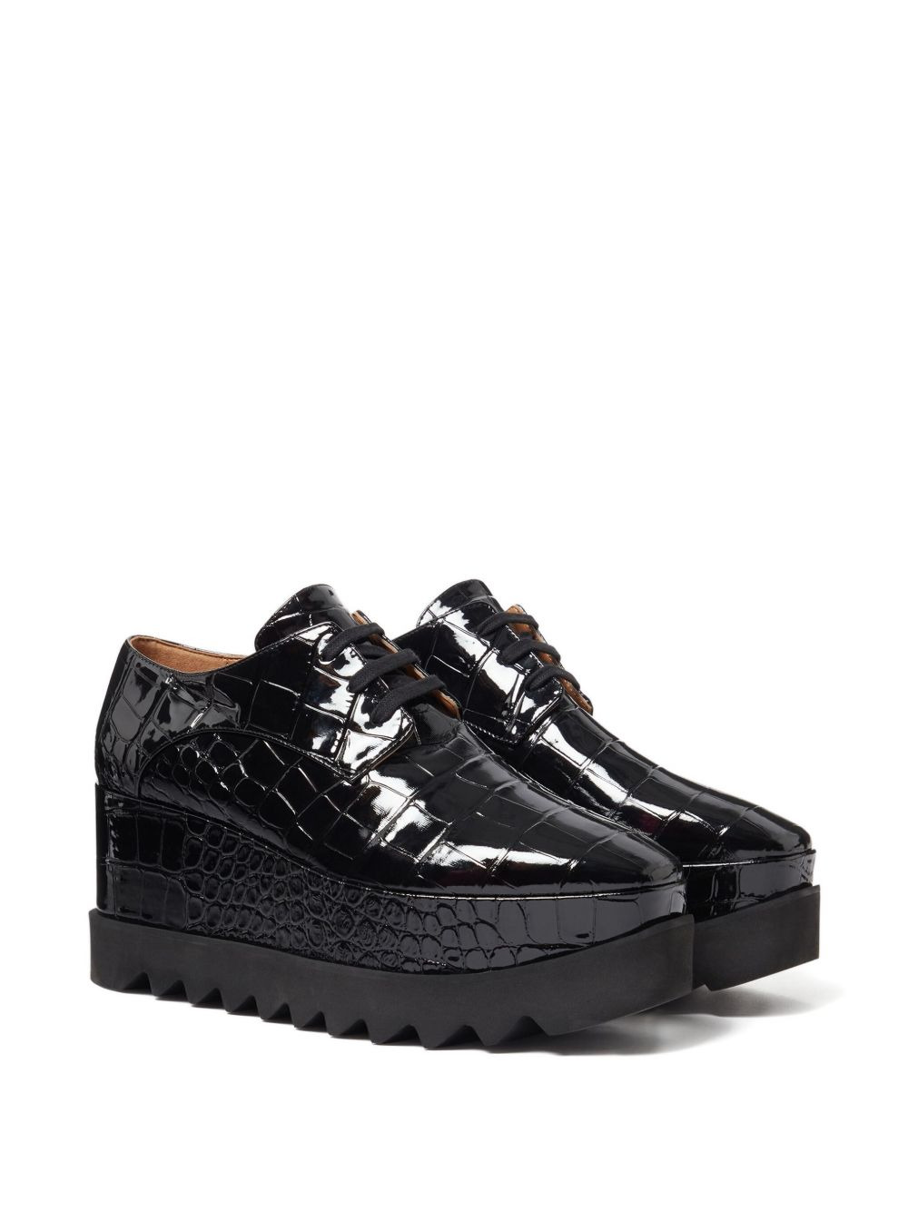 80mm crocodile-effect derby shoes - 2