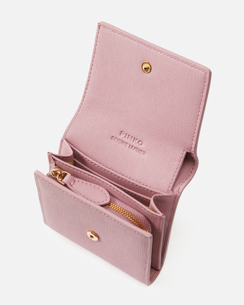 PINKO SQUARE SAFFIANO LEATHER COIN PURSE outlook