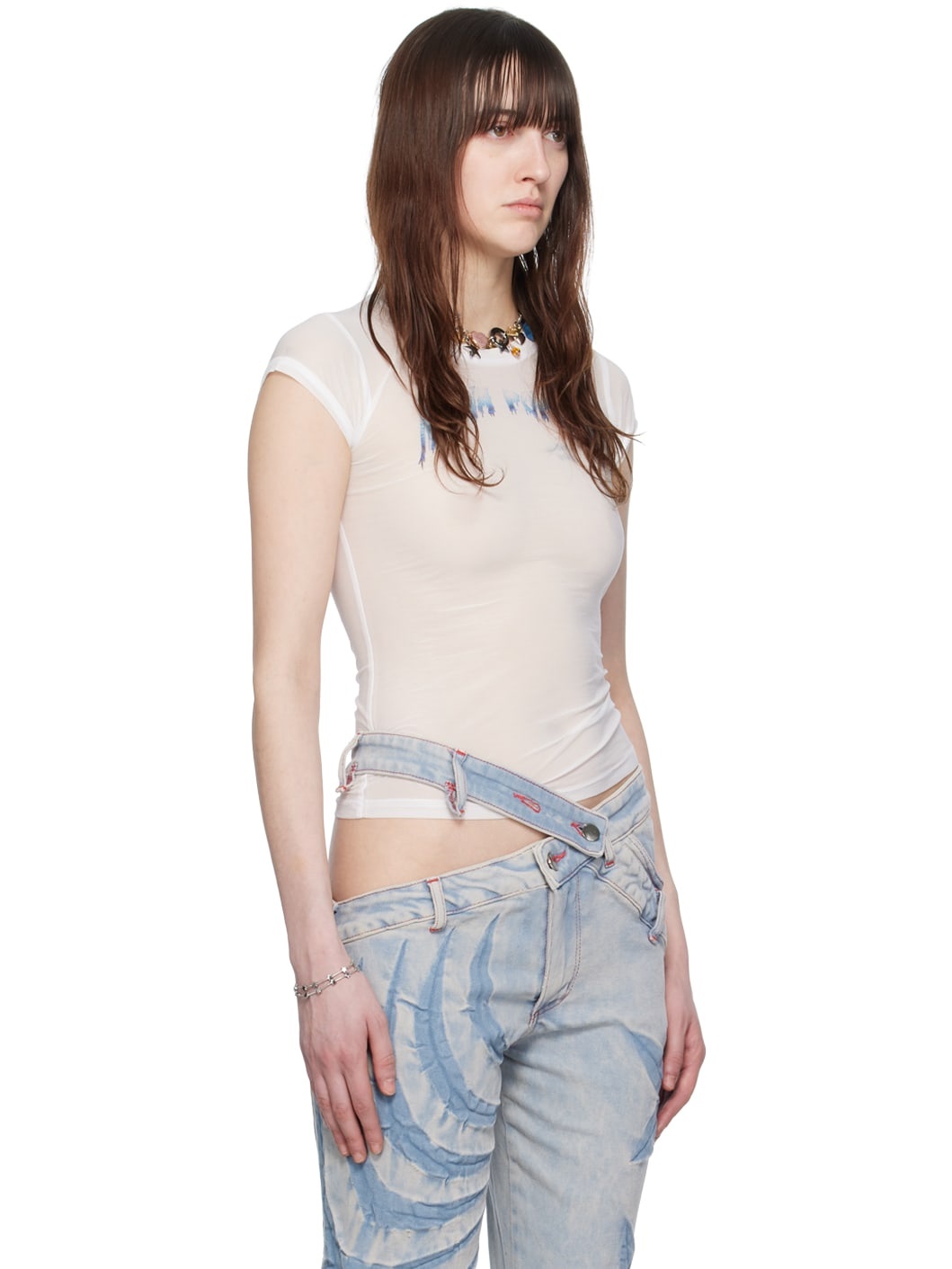 White Semi-Sheer T-Shirt - 2