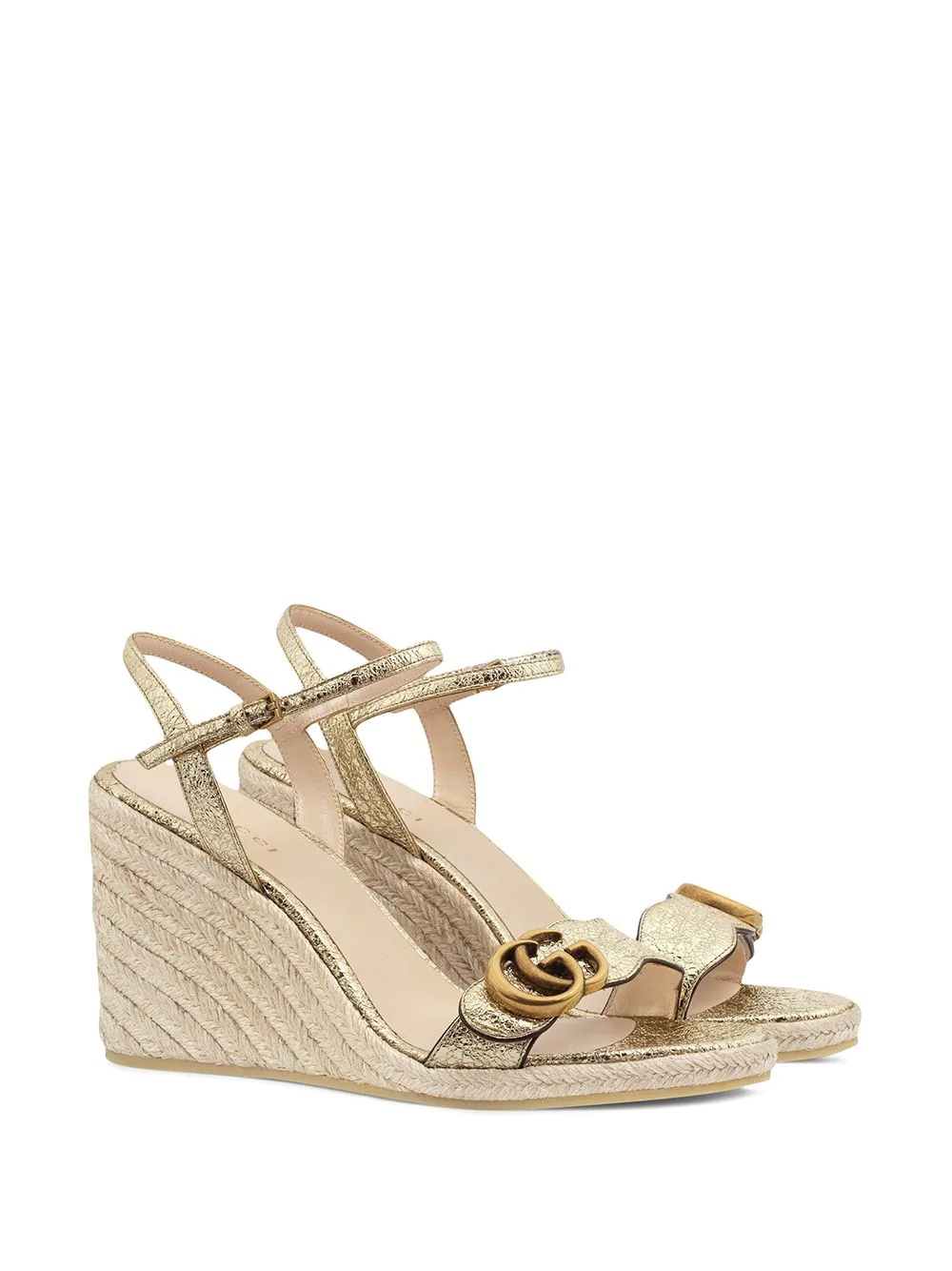 GG buckle wedge sandals - 2