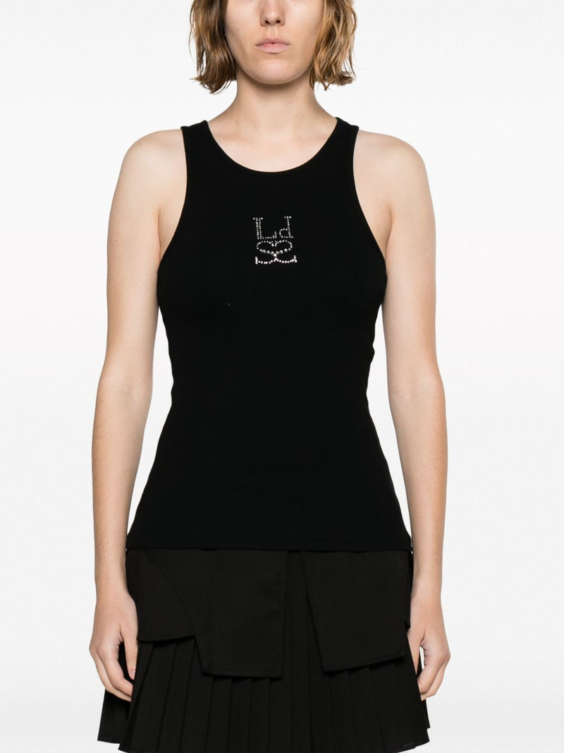 LUDOVIC DE SAINT SERNIN crystal-embellished tank top outlook