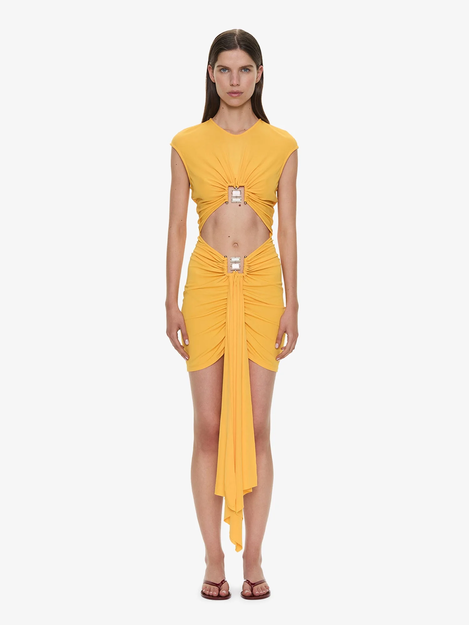 Bezel Quartz Disconnect Short Sleeve Dress - 1